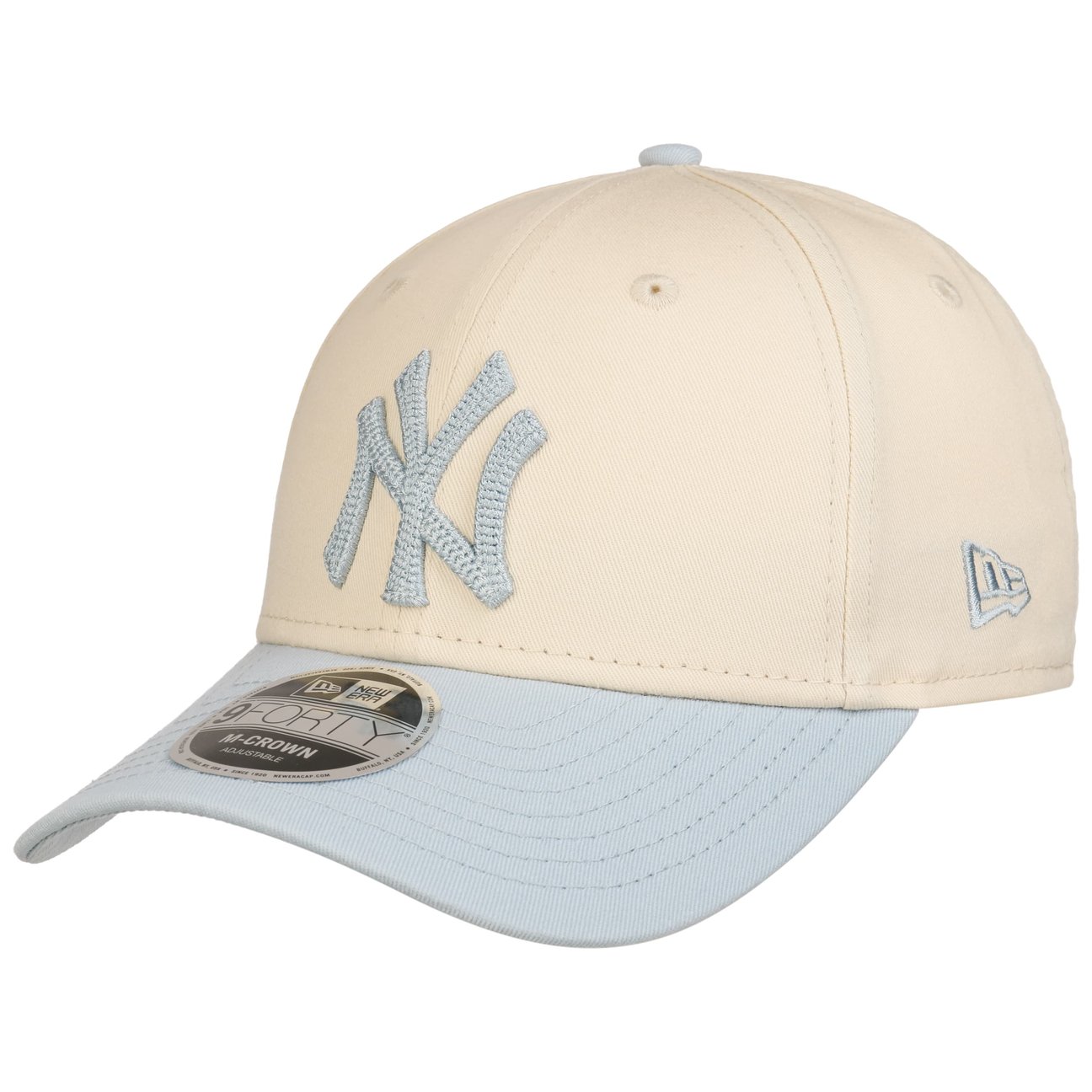 New Era Men's Cream White 9Forty Side Script Yankees Cap By