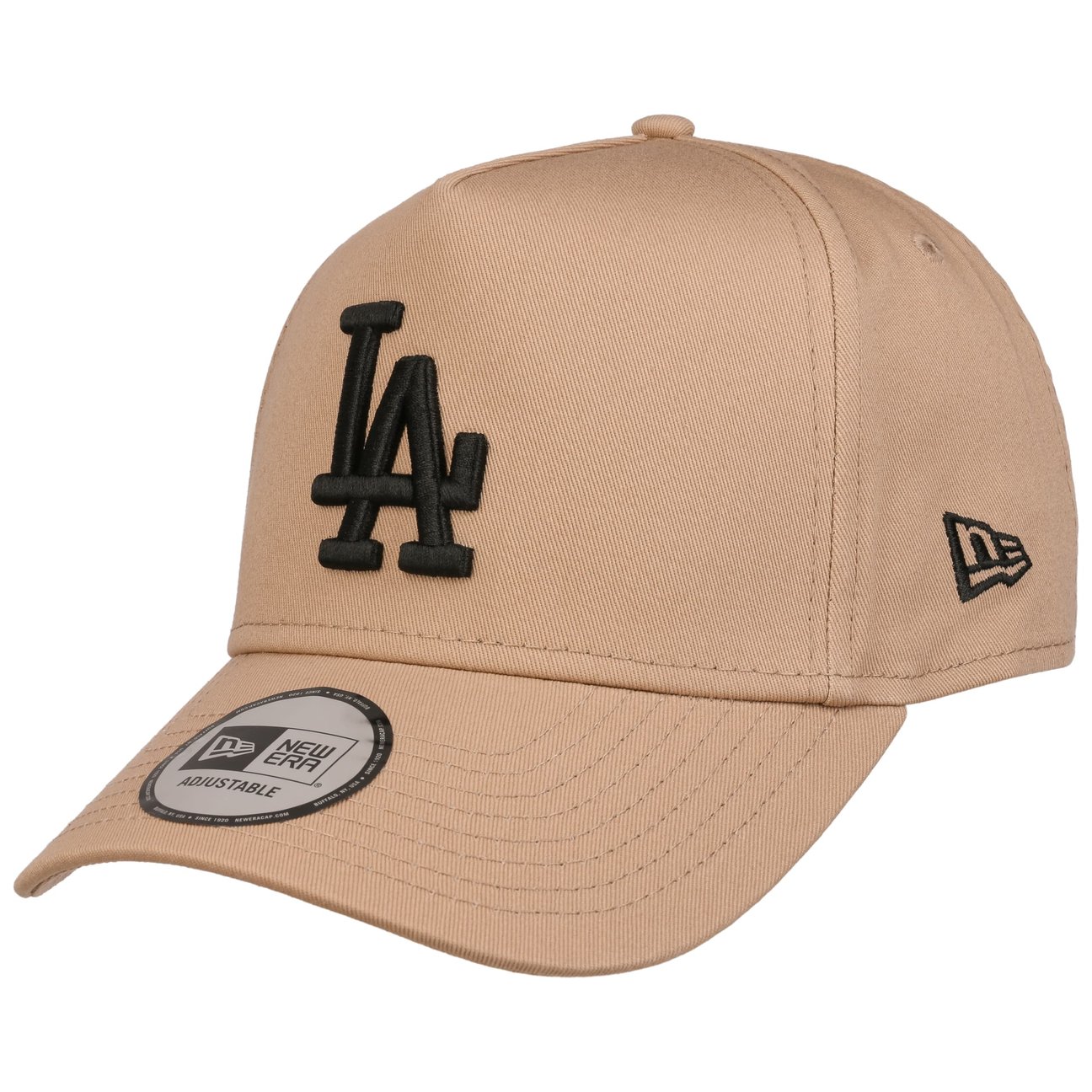 New Era Men's Beige League Ess E-Frame La Dodgers Cap By