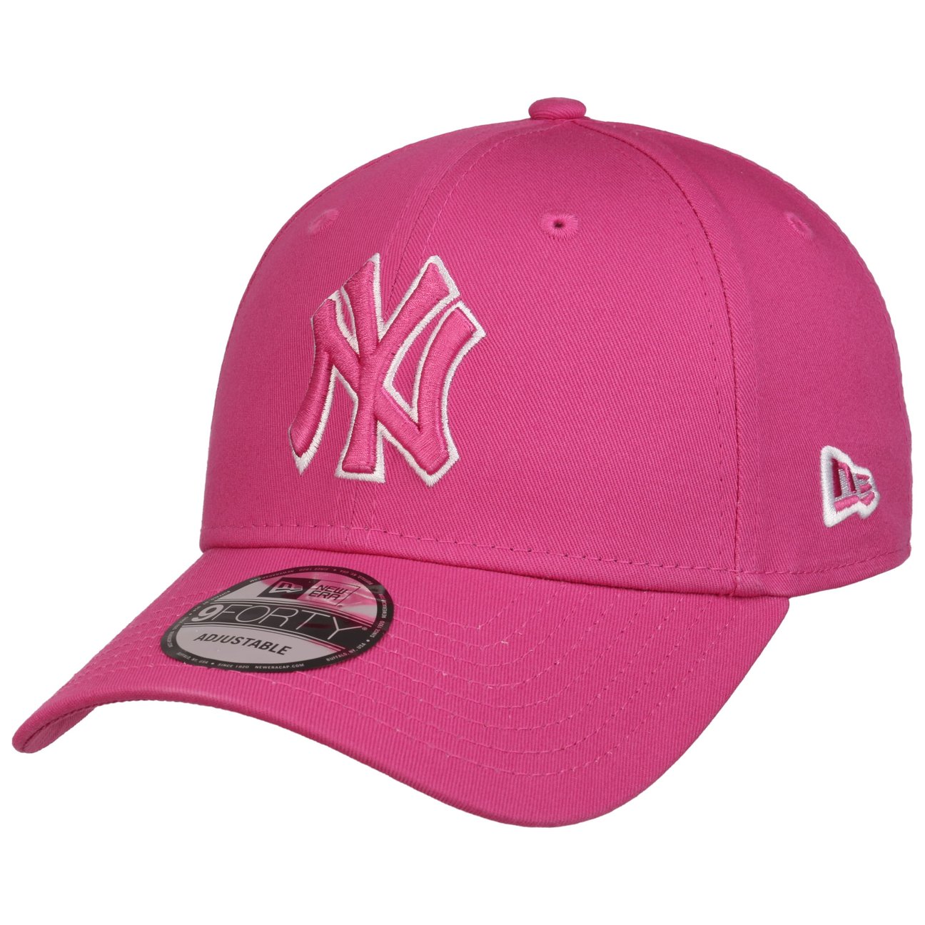 New Era Women's Pink 9Forty Team Outline Yankees Cap By