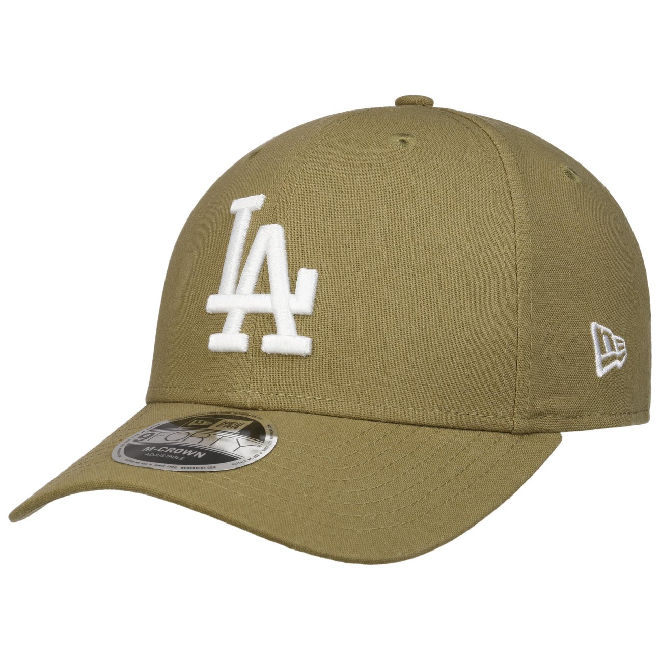New Era Men's Olive 9Forty Linen Mc Dodgers Cap By