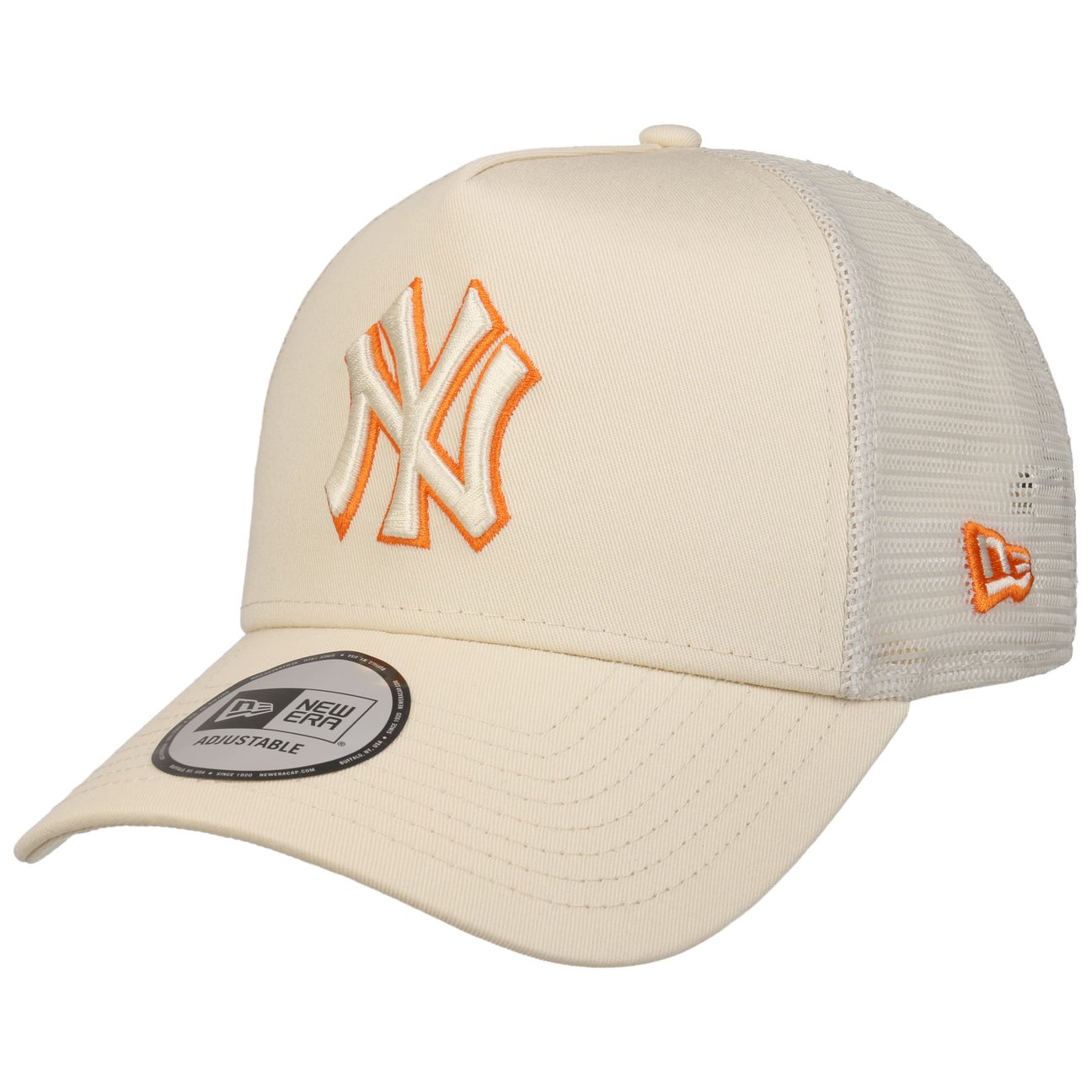 New Era Men's Beige Outline Ef Neyyan Trucker Cap By