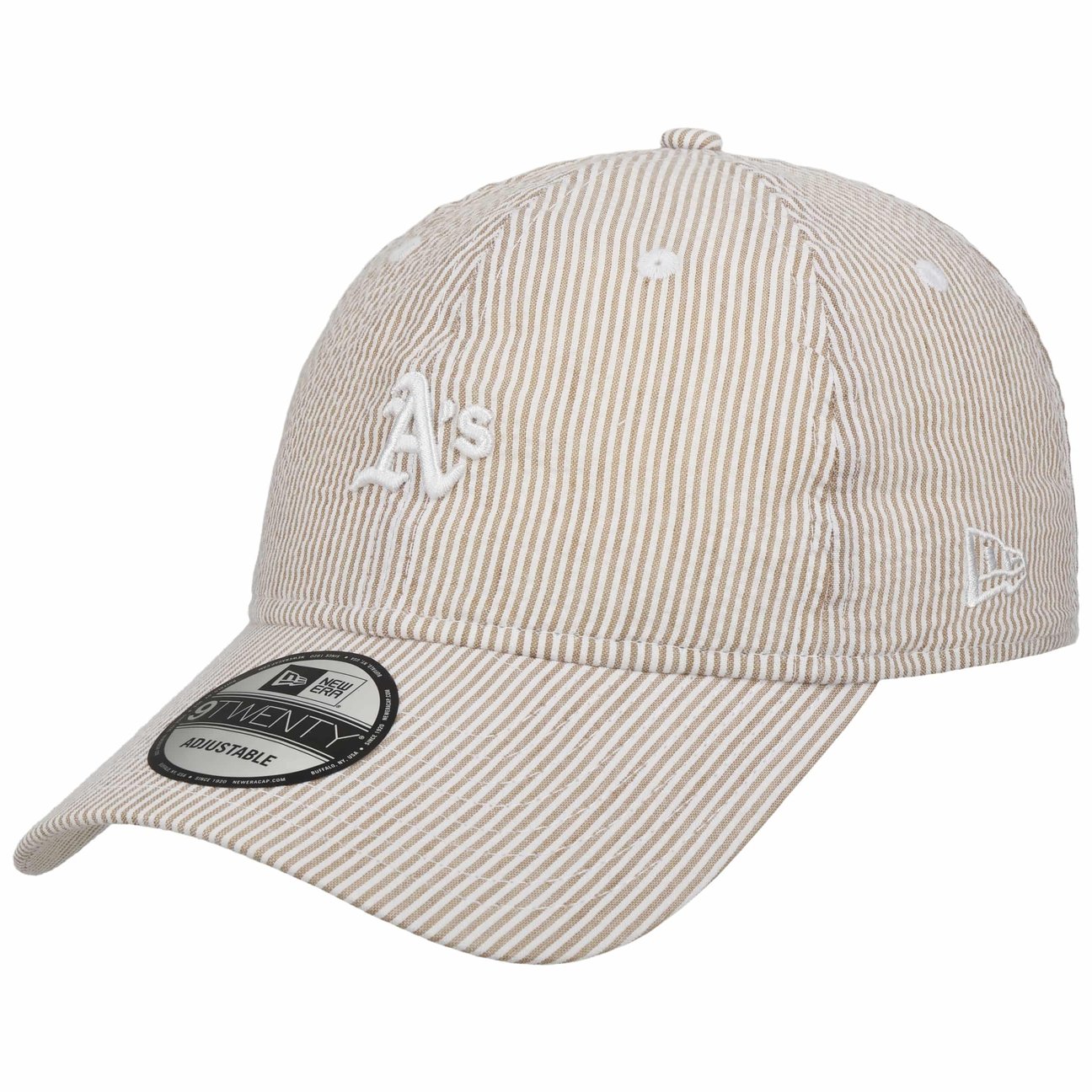 New Era Men's Beige 9Twenty Seersucker Athletics Cap By