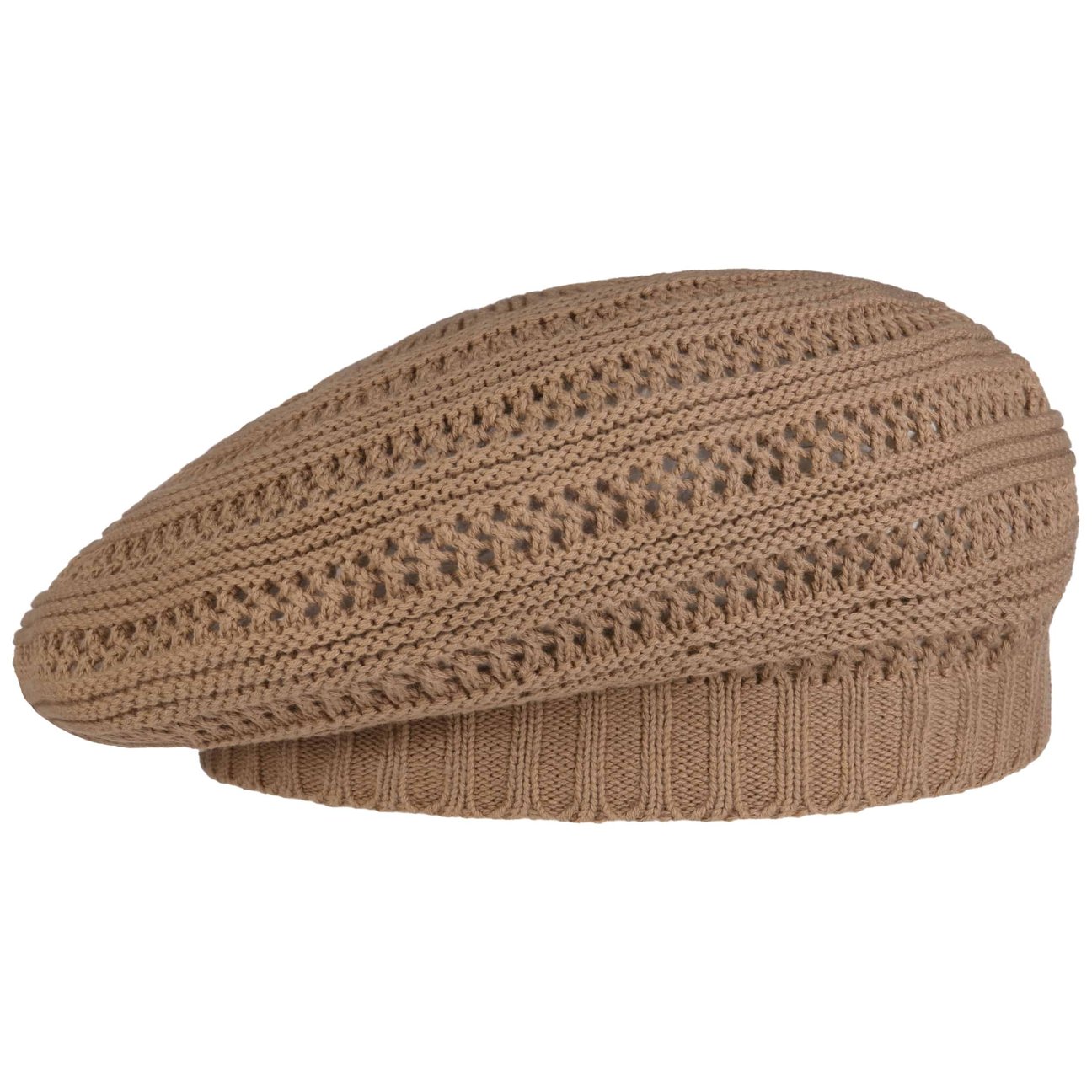Loevenich Women's Brown Uni Cotton Beret By