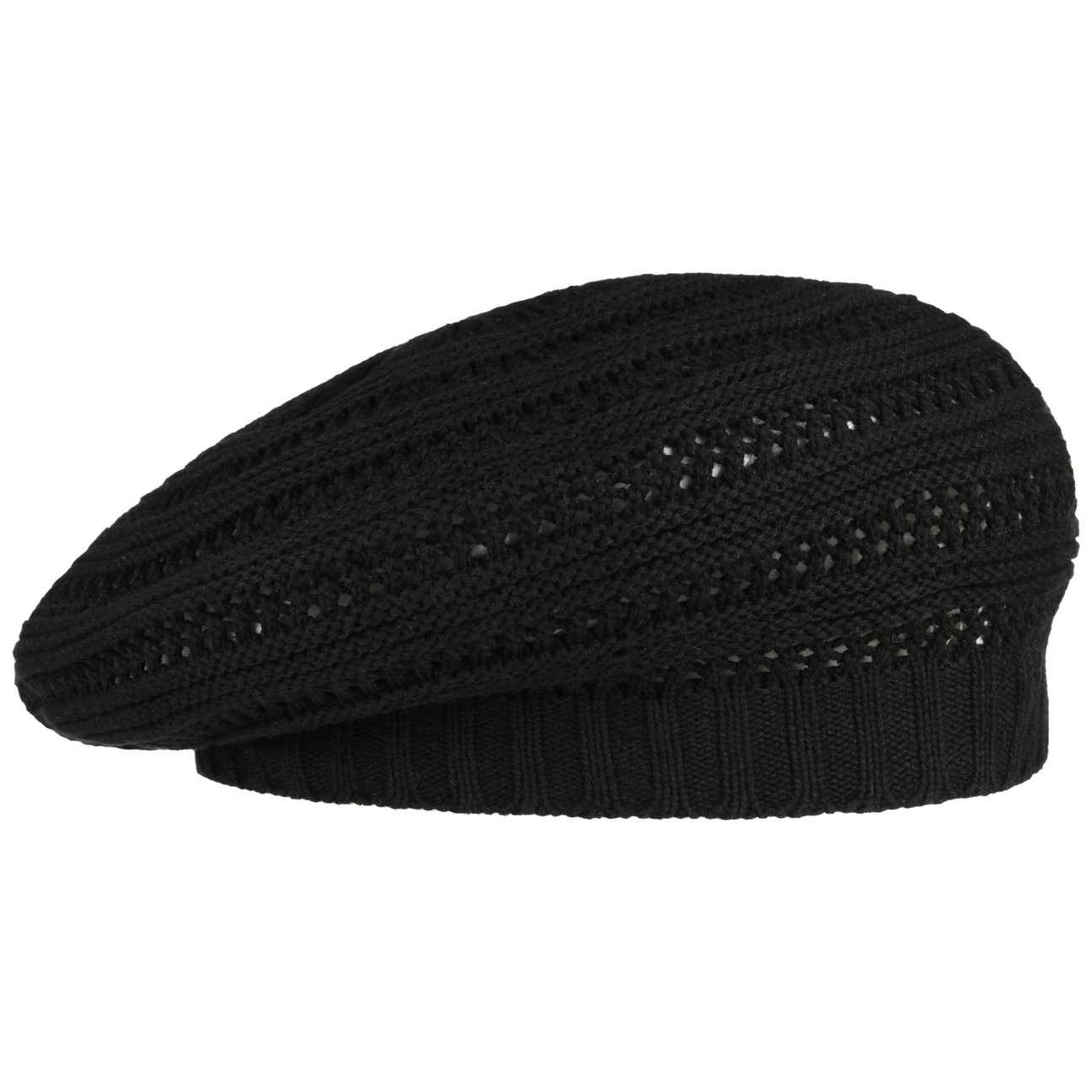 Loevenich Women's Black Uni Cotton Beret By