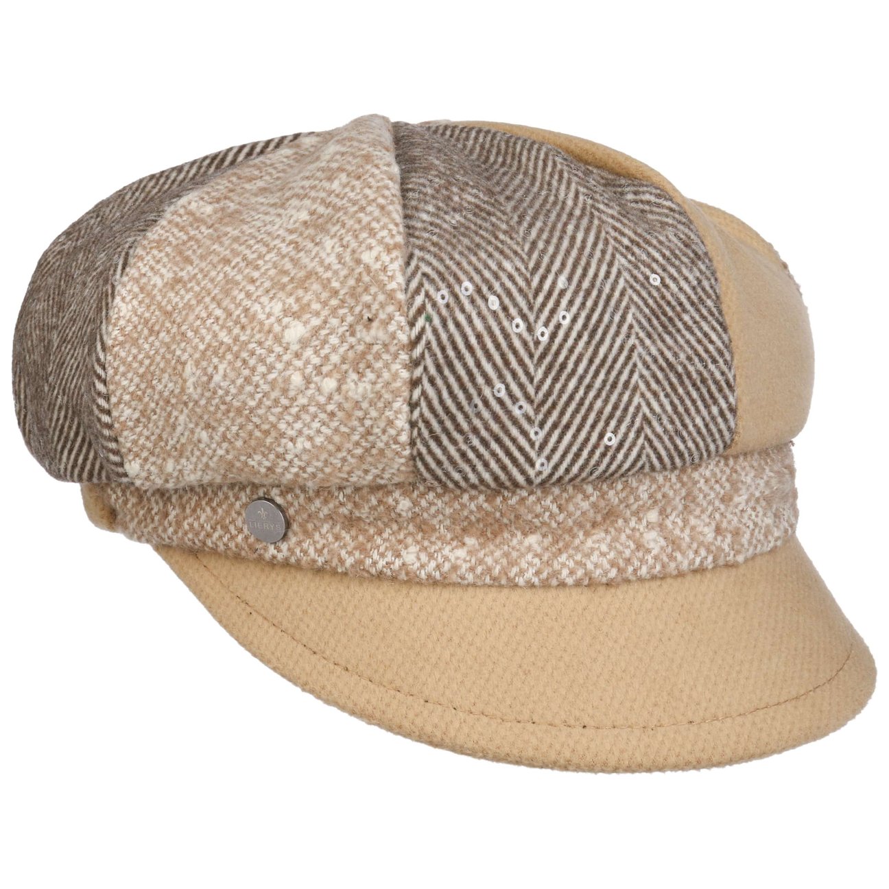 Lierys Women's Beige Malbo Patchwork Newsboy Cap By