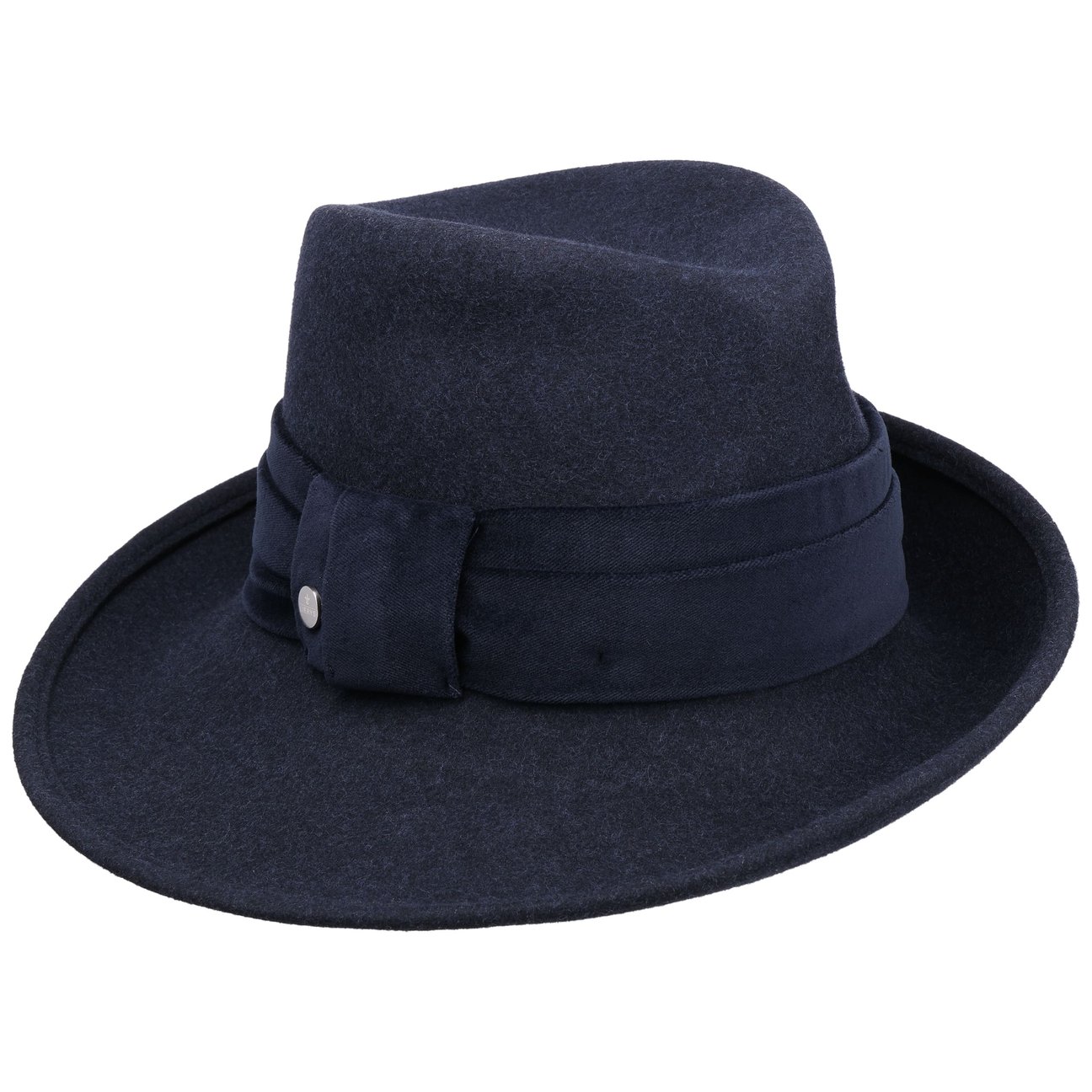 Lierys Women's Navy-Mottled Alvika Asym Wool Hat By