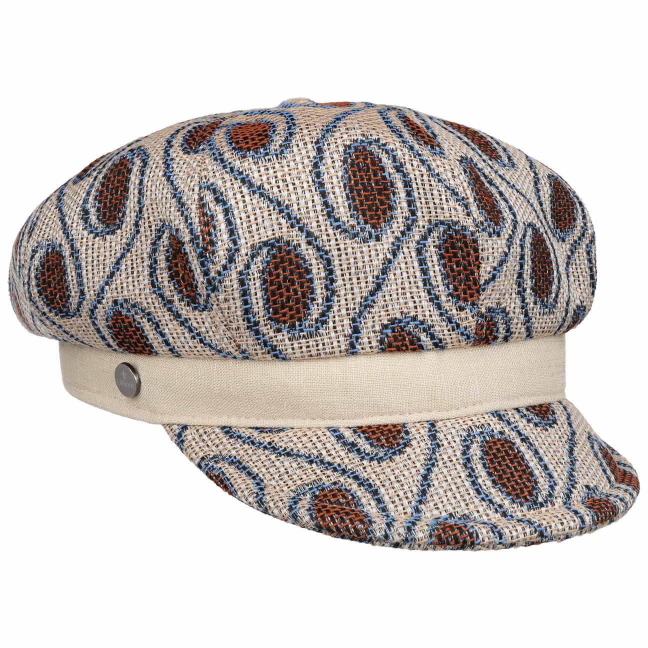 Lierys Girls Beige-Blue Benita Dots Newsboy Cap By