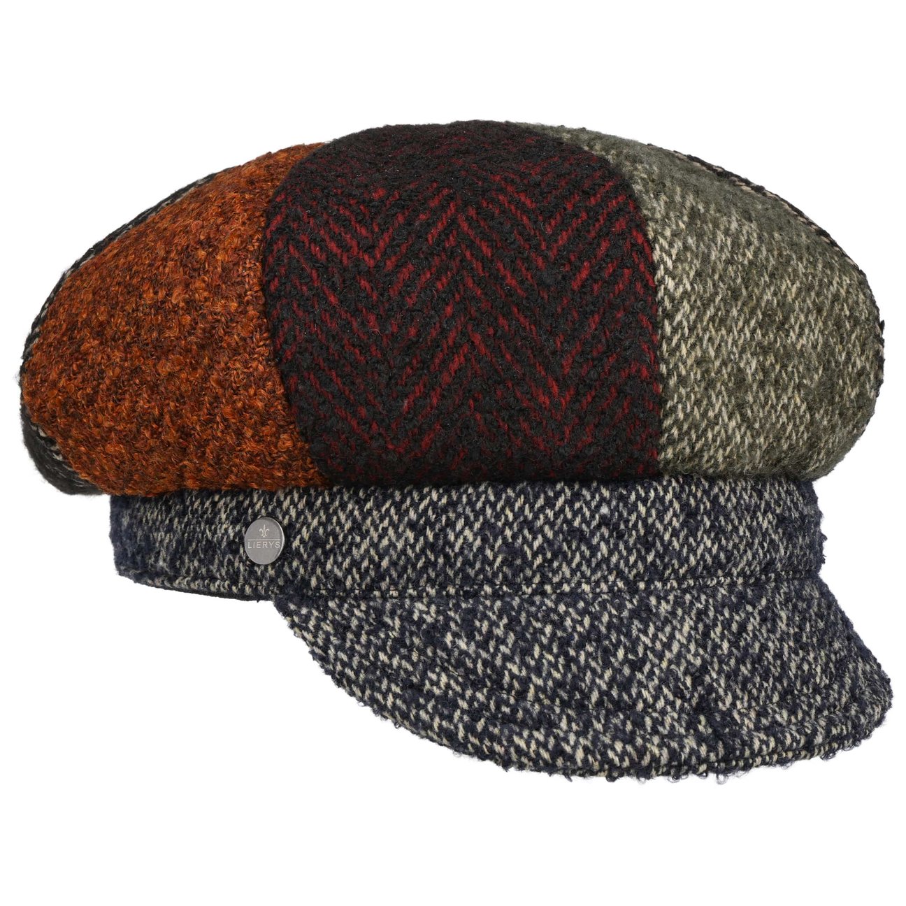 Lierys Girls Mixed Colours Multicolour Patchwork Newsboy Cap By