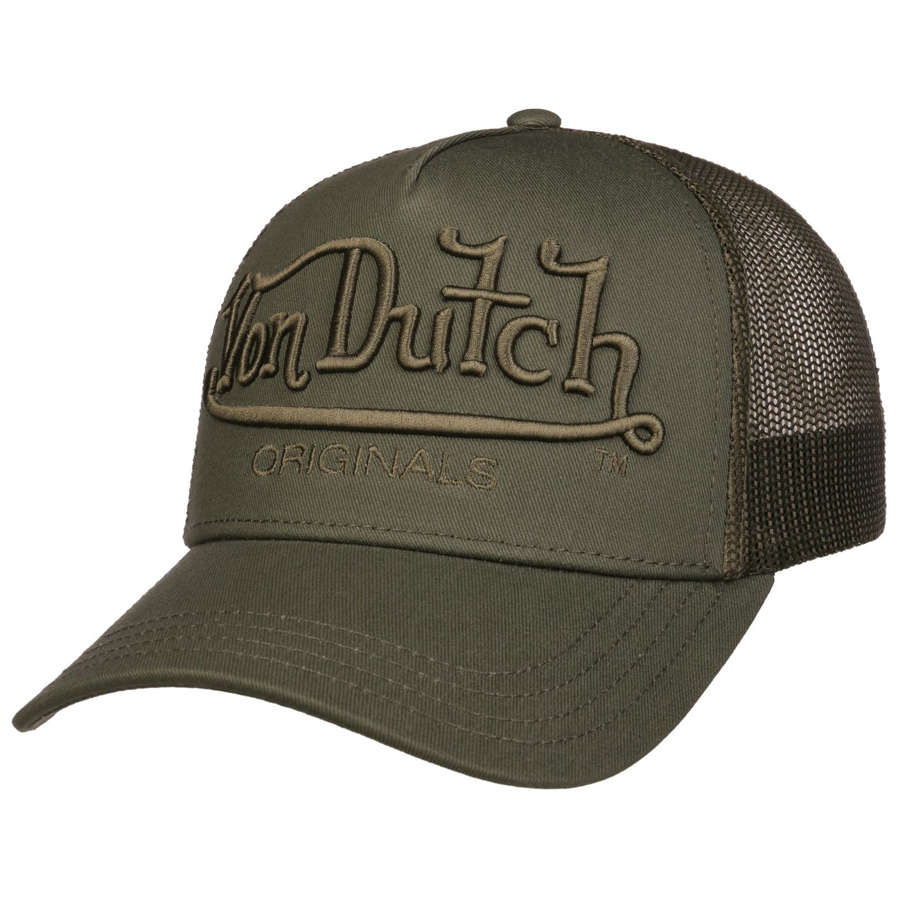Von Dutch Men's Khaki Originals Trucker Cap By