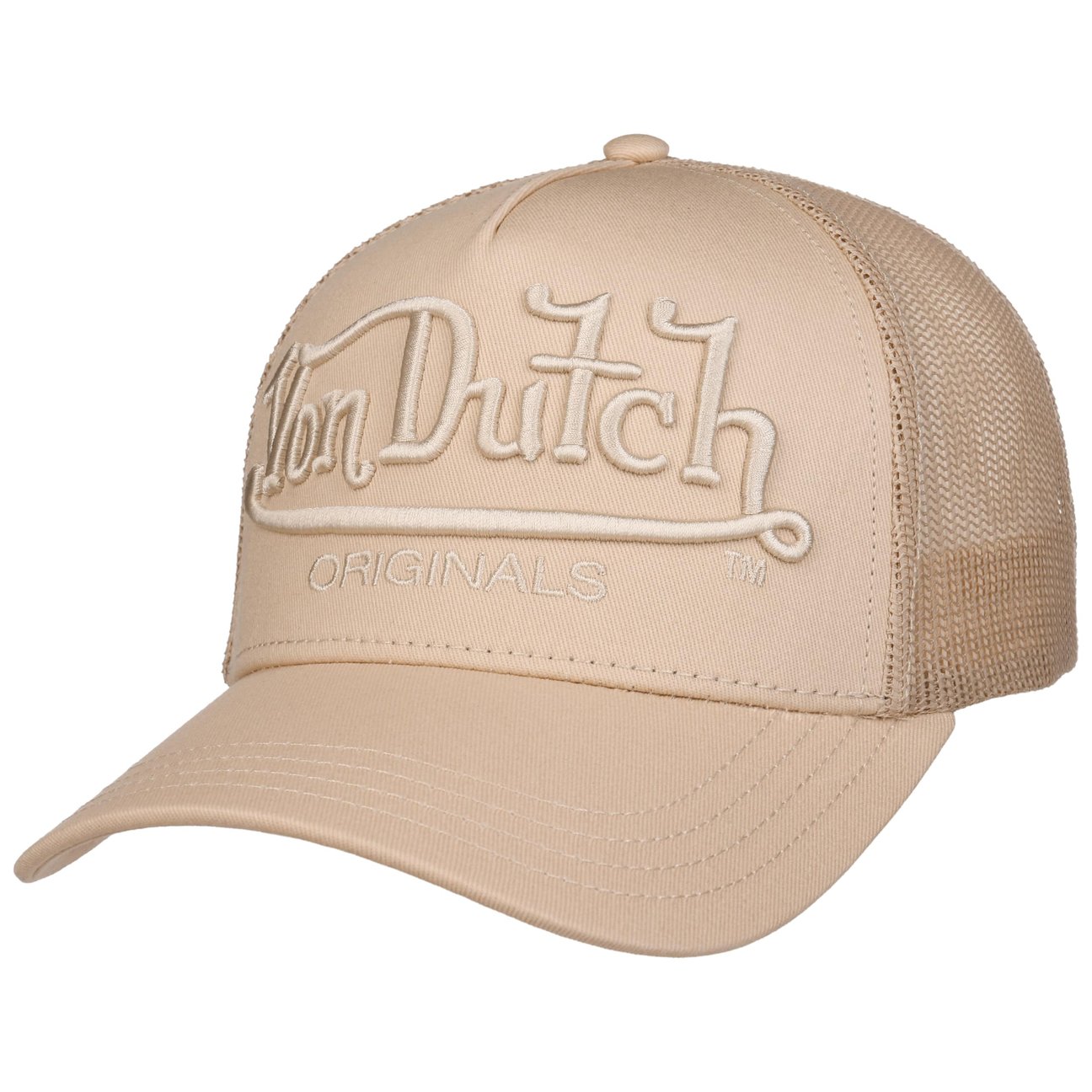 Von Dutch Men's Beige Originals Trucker Cap By