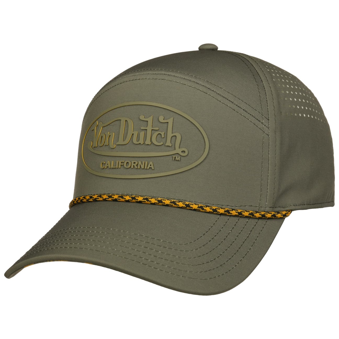 Von Dutch Men's Khaki Cord Trim Cap By