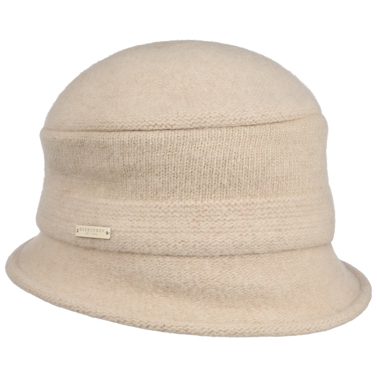 Seeberger Women's Oatmeal Fenna Milled Wool Hat By