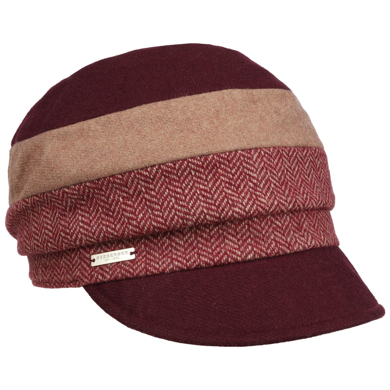 Seeberger Women's Bordeaux Silje Patchwork Newsboy Cap By