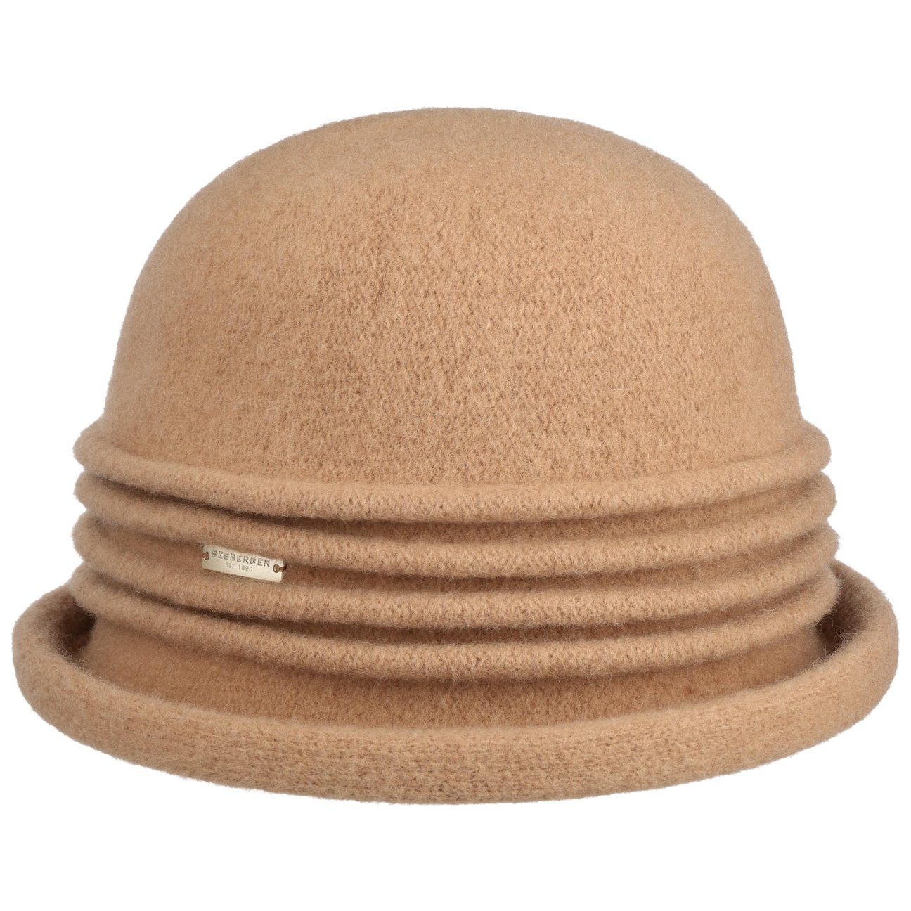Seeberger Women's Beige Rikke Milled Wool Hat By