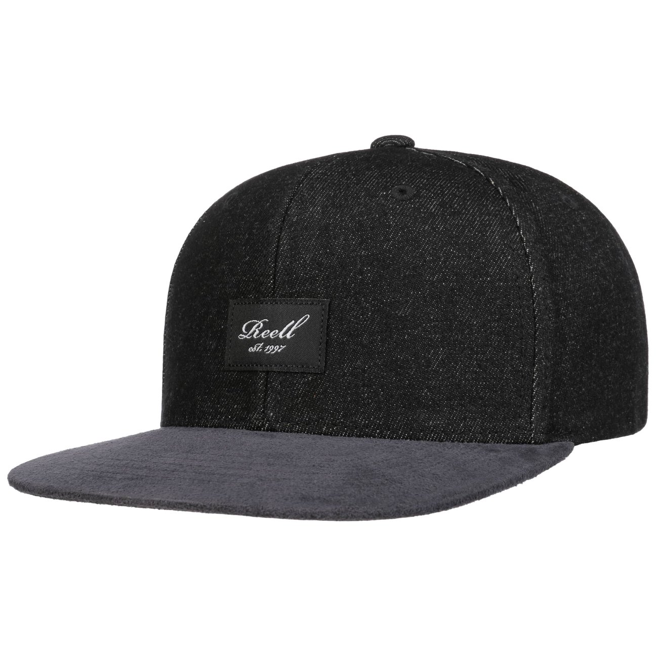 Reell Black Denim Suede Cap By