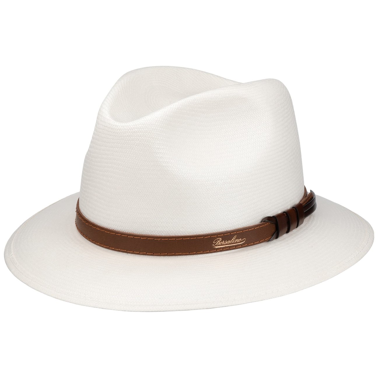 Borsalino Women's Nature-Brown Country Extra Fine Panama Hat By