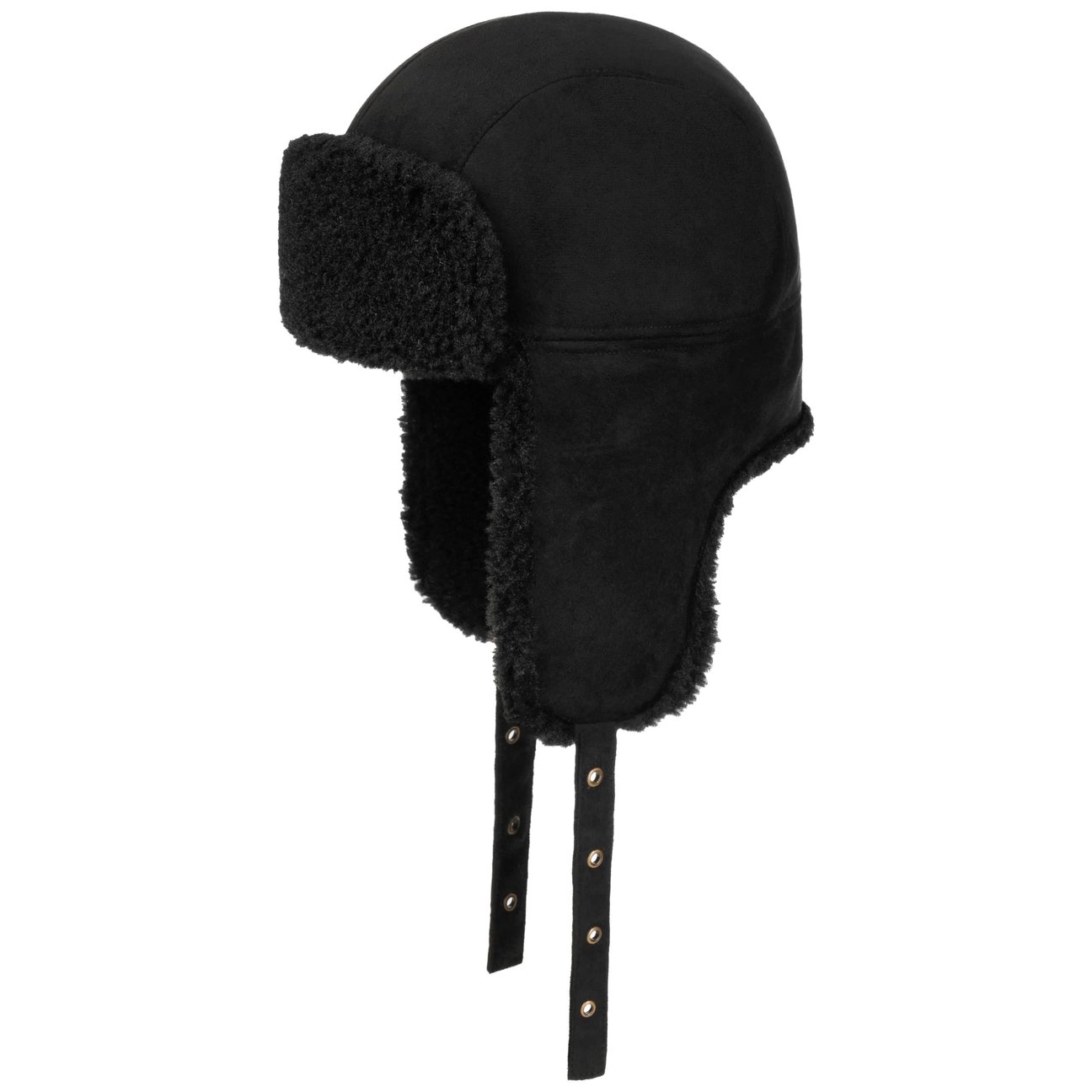 Seeberger Women's Black Fake Fur Trapper Hat By