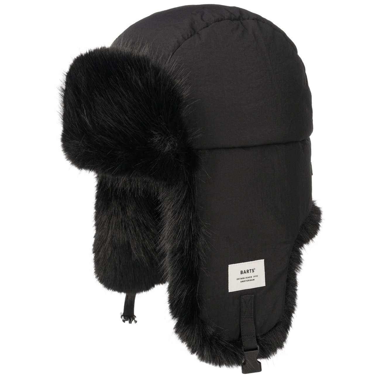 Barts Women's Black Hawka Bomber Faux Fir Trapper Hat - Size One Size - Image 3
