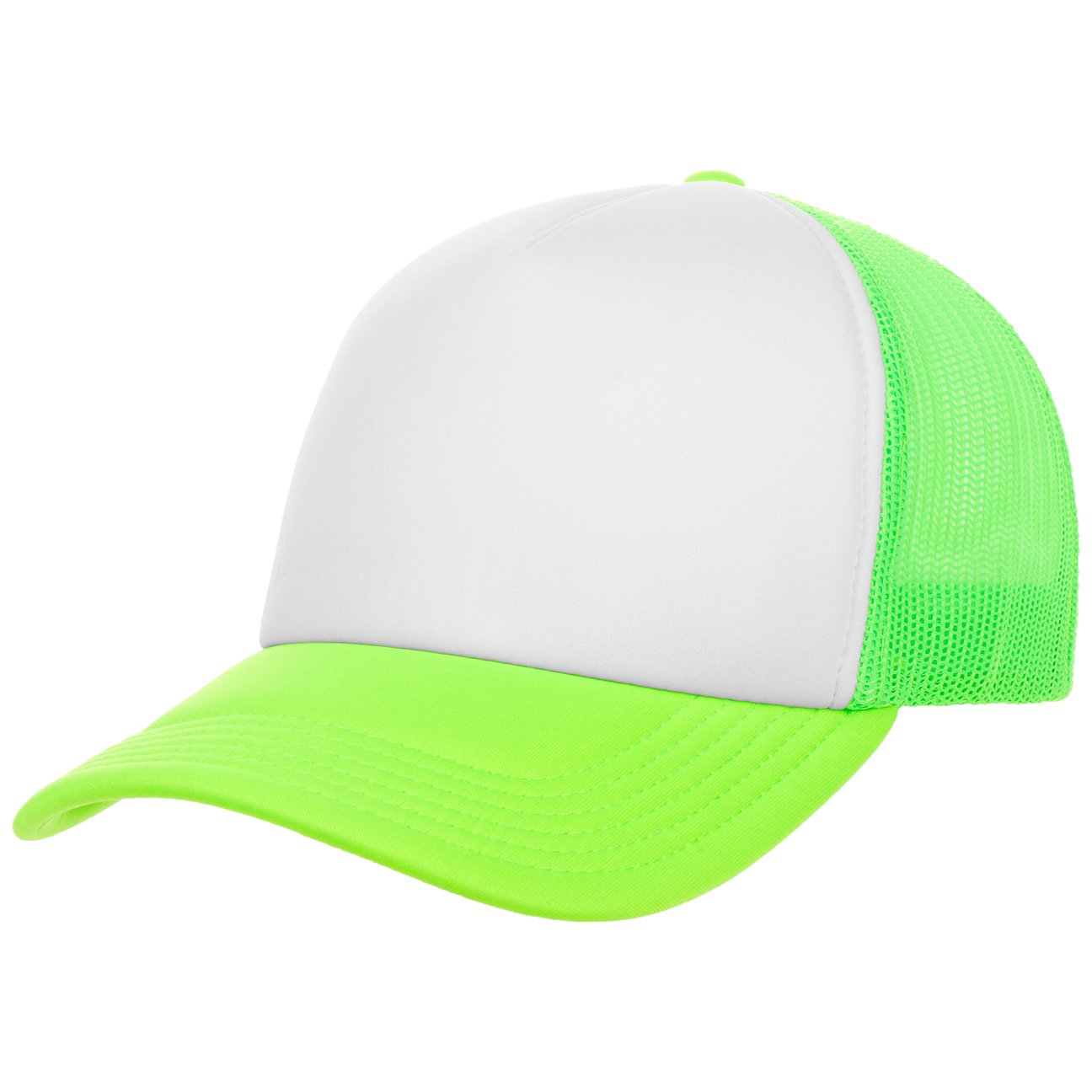 Hatshopping.co.uk Women's Neon Green 70S Rapper Mesh Cap