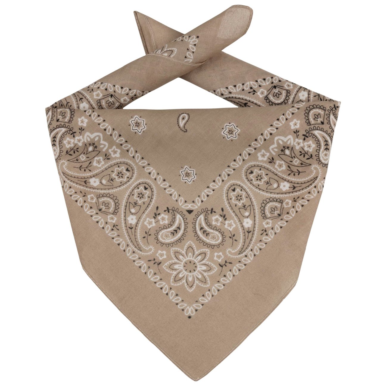Lipodo Unisex Beige Bandana Headscarf By