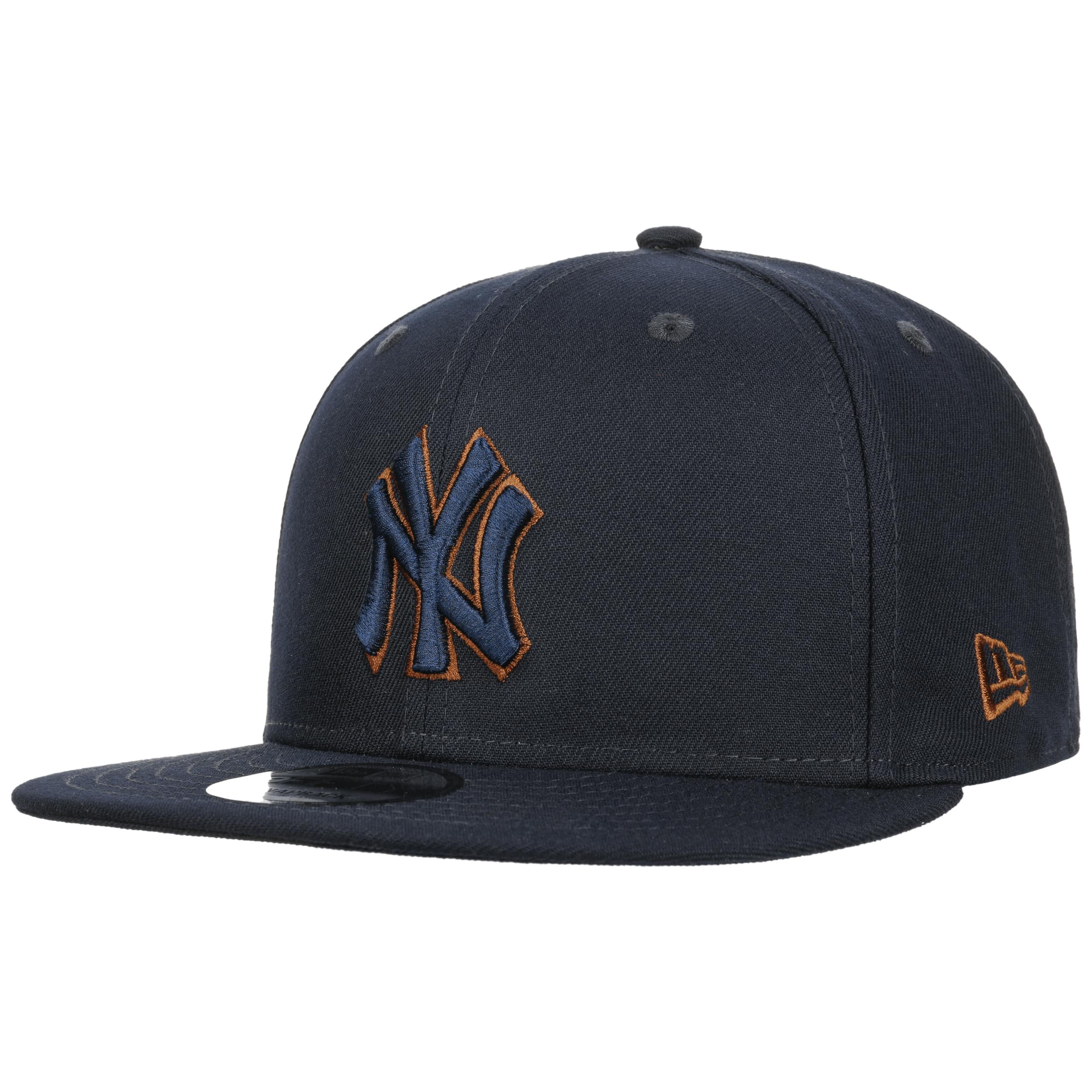 New Era Flat Brim 59FIFTY Farm Team New York Yankees MLB Grey and Navy Blue  Fitted Cap