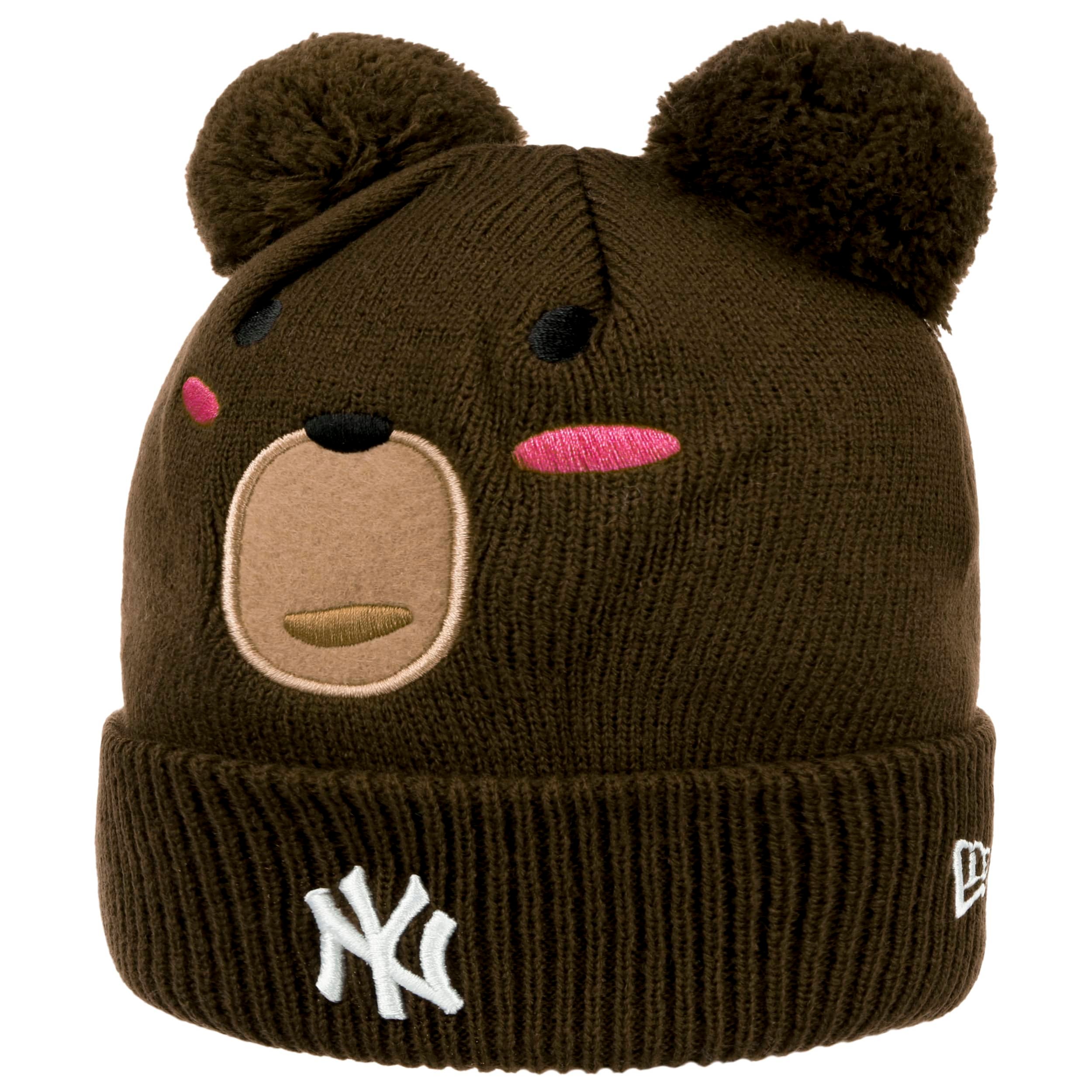 帽子 BoTT New Era OG Logo Cuffed Pom Beanie Animal Pom Kids Beanie Hat with Cuff by New Era - £26.95