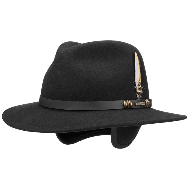 stetson hat with ear flaps