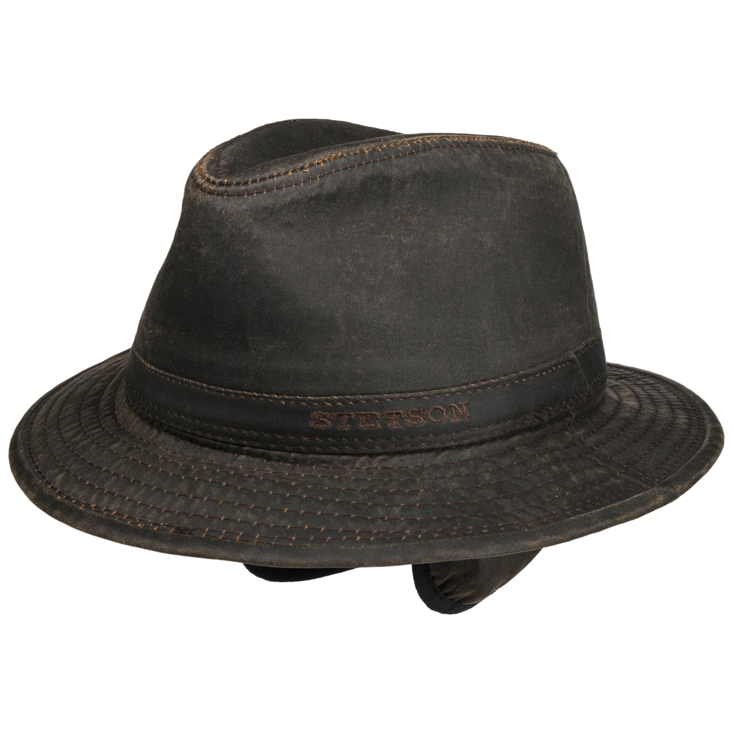 stetson hat with ear flaps