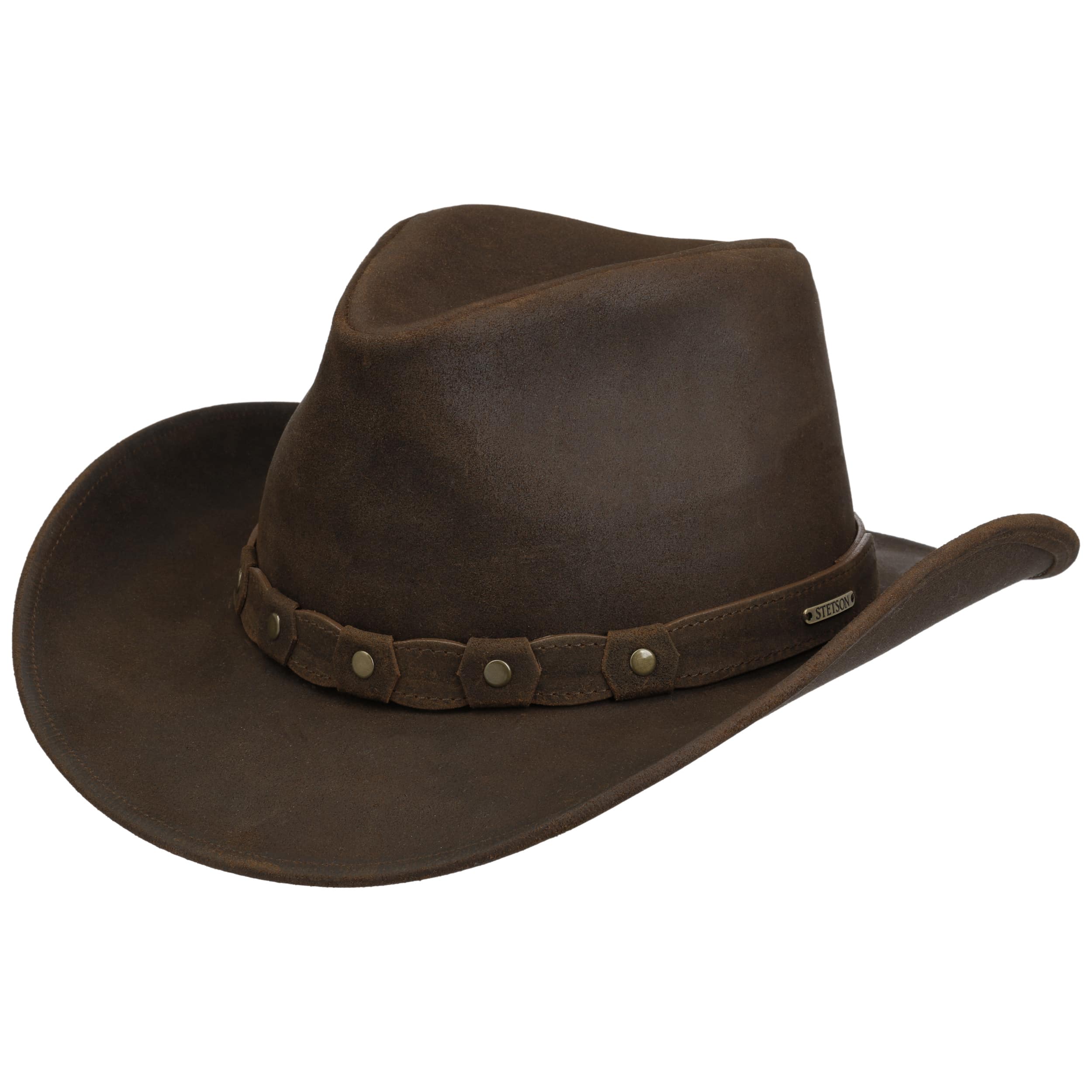 Calf Split Western Leather Hat by Stetson