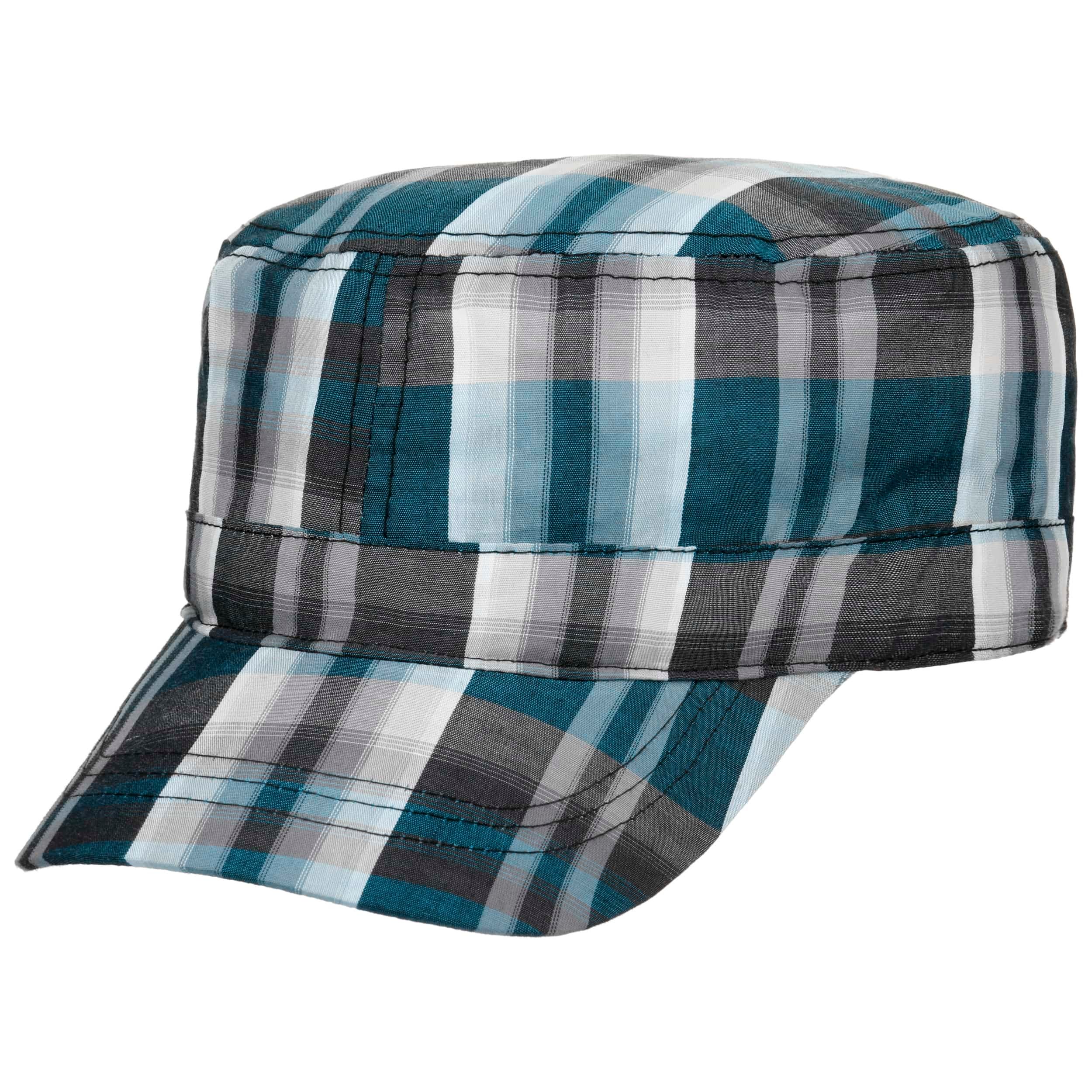 Classic Cotton Check Army Cap by Lipodo - £14.95