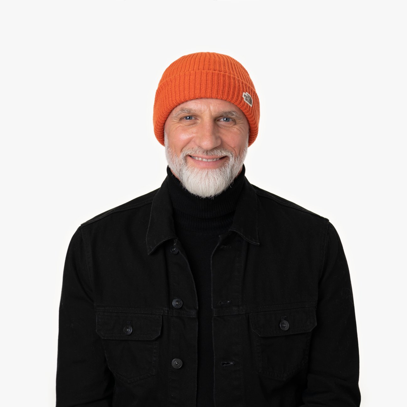 North face salty on sale dog beanie orange