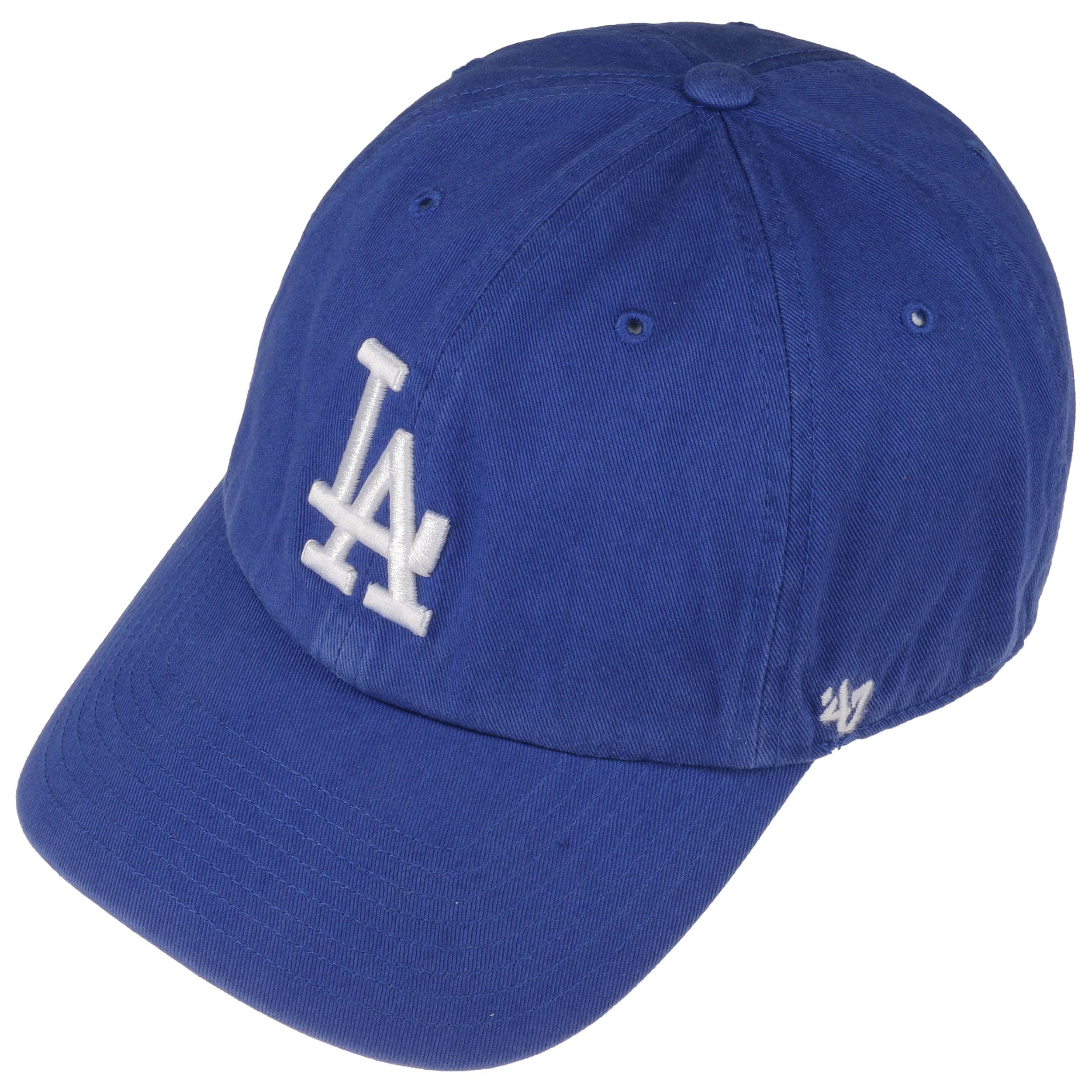 47 Brand Los Angeles LA Dodgers Clean Up Hat Cap Black/Royal Blue 