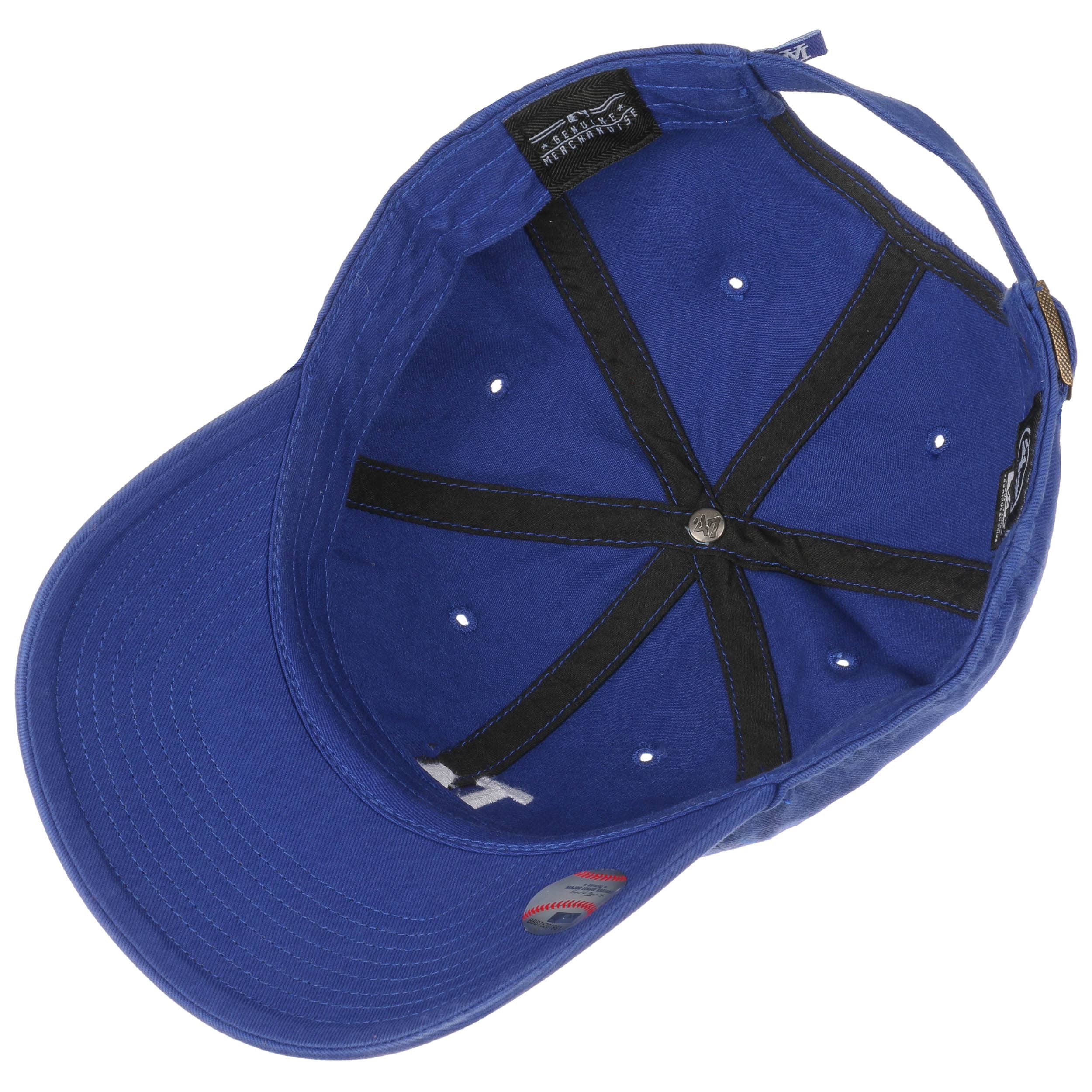 47 Brand Los Angeles LA Dodgers Clean Up Hat Cap Black/Royal Blue 