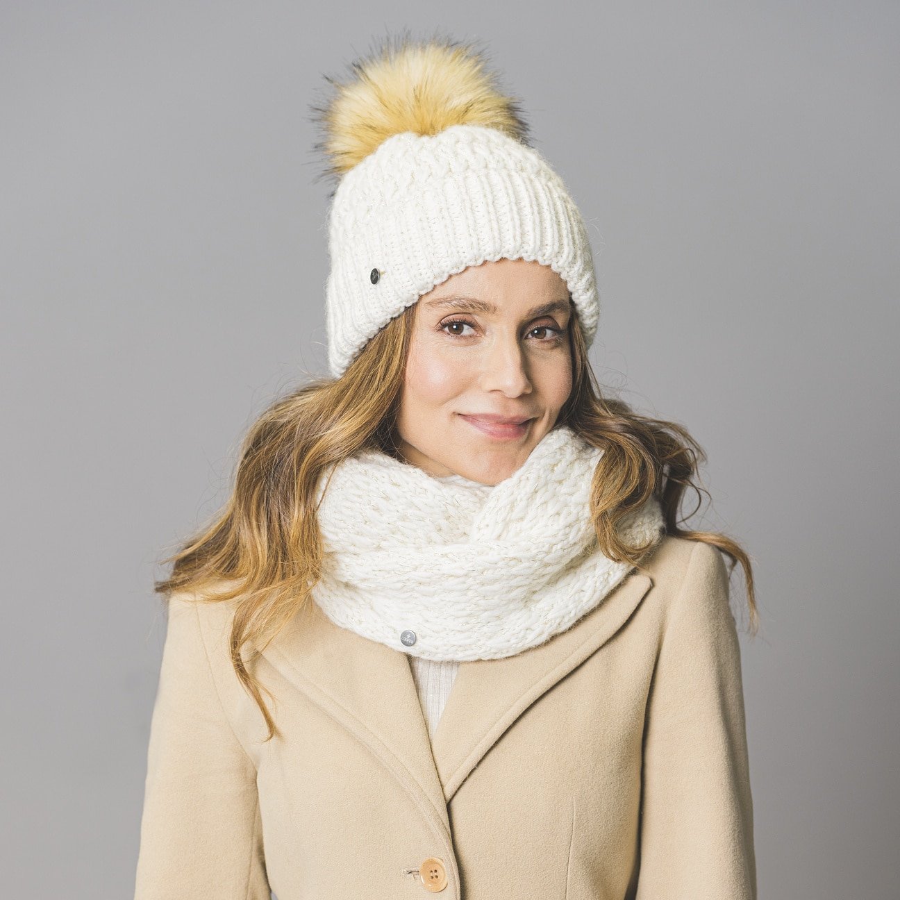 Dinova Lurex Pompom Hat by Lierys - £42.95