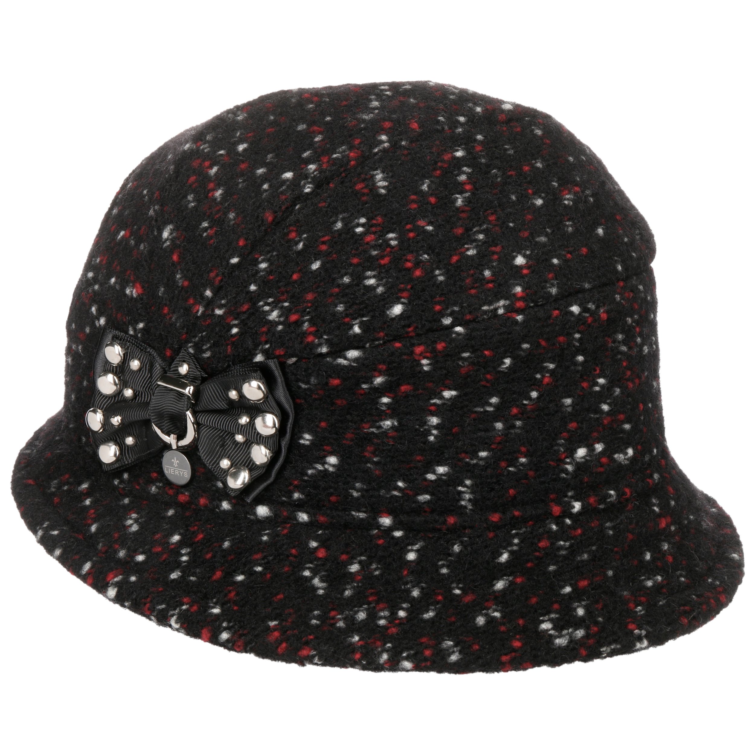 Dotty Cloche Hat by Lierys Col. Black, Size One Size