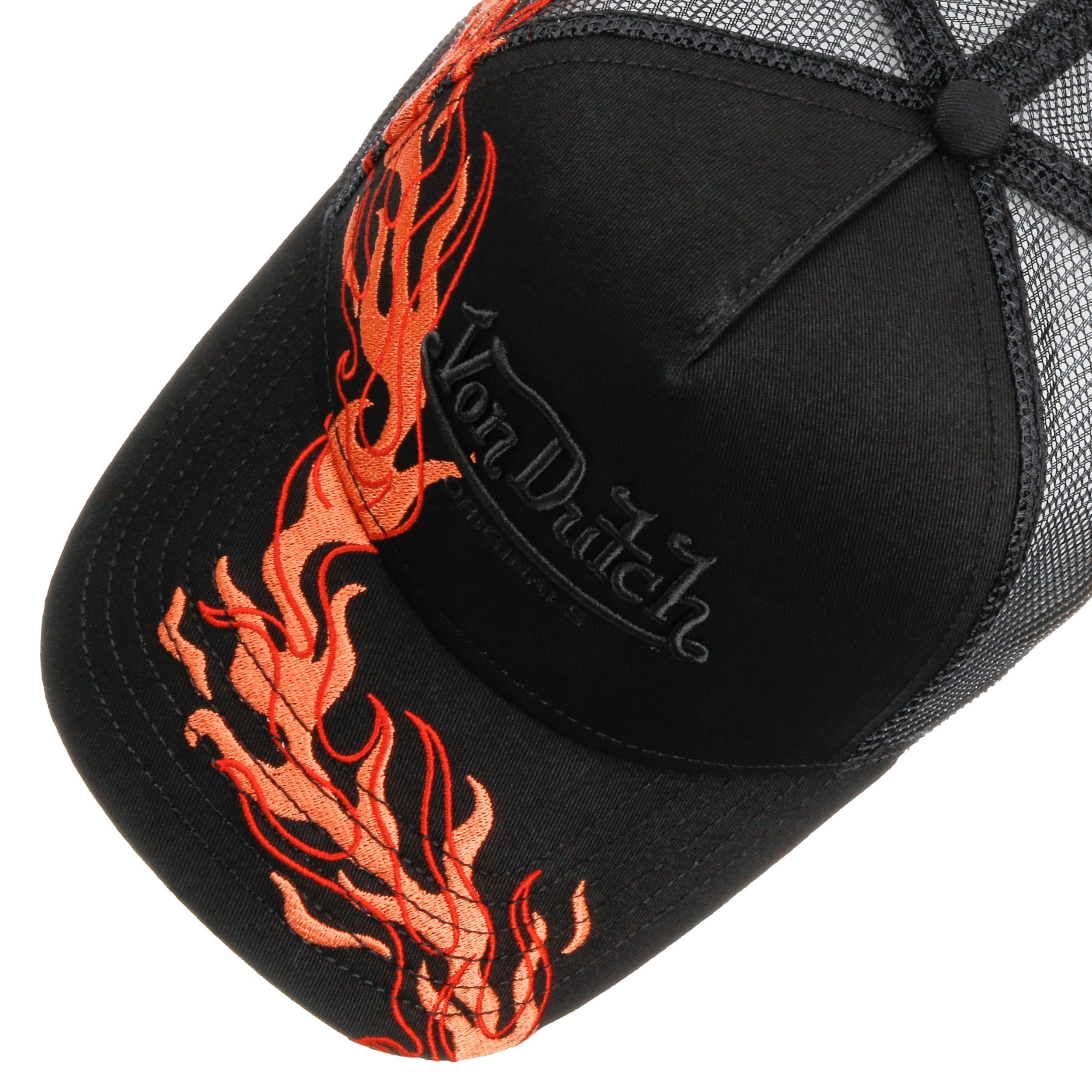 ??️Von Dutch?️ Unisex Fire Flame Trucker Hat Flame Visor Trucker Cap by Von Dutch --> Shop Hats, Beanies  main image 3