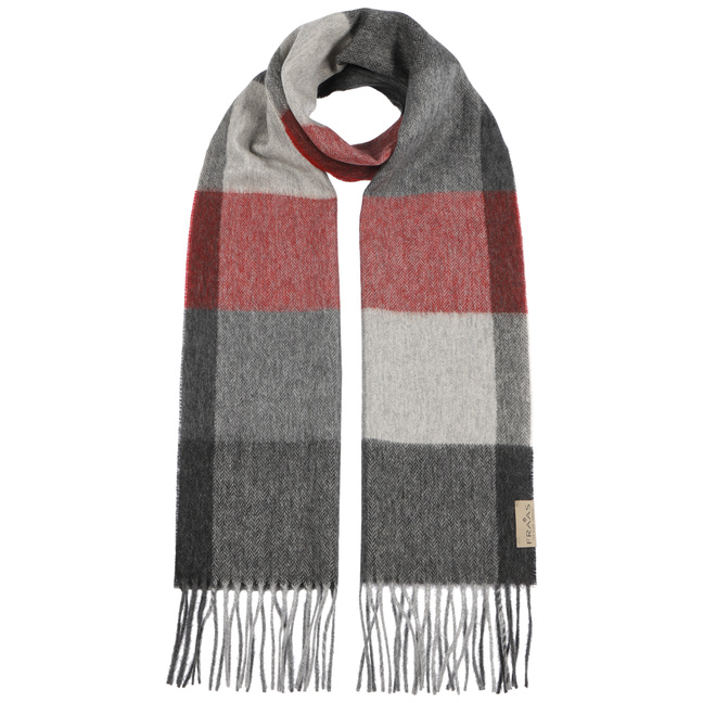 Four Colour Check Wool Scarf by Fraas