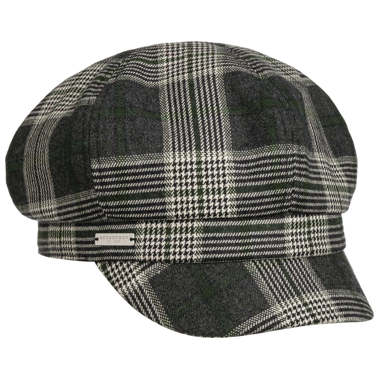 Gadiala Check Newsboy Cap by Seeberger --> Shop Hats, Beanies