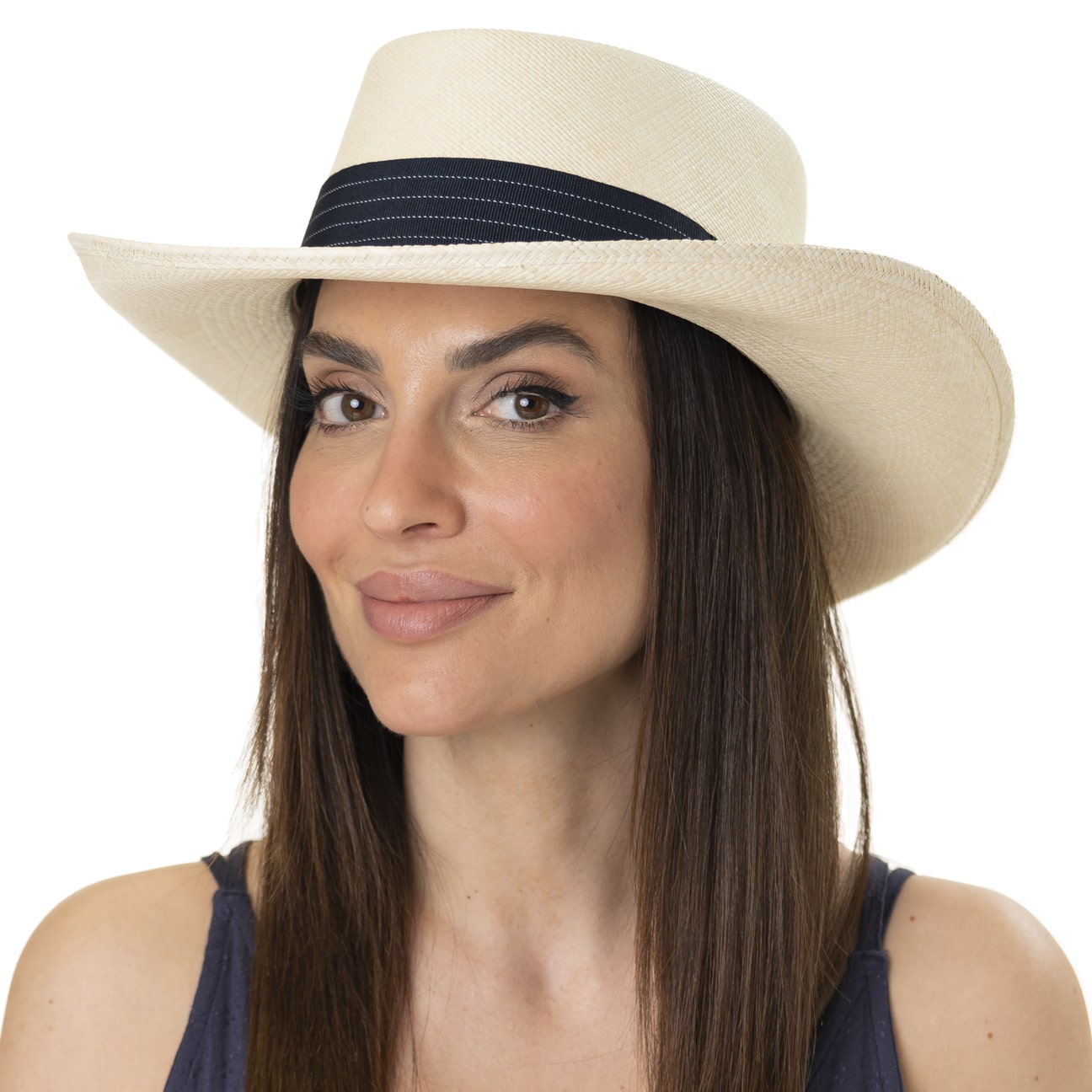 Mens Straw Hat Low Crown Natural Gambler Panama Hats Dockers