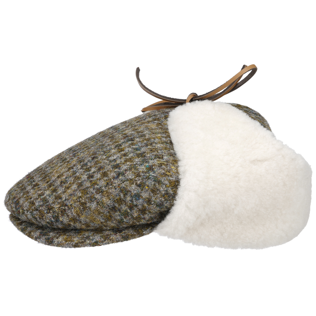 Newsboy Cap Irish Cap With Ear Flaps Harris Tweed Flat Cap With