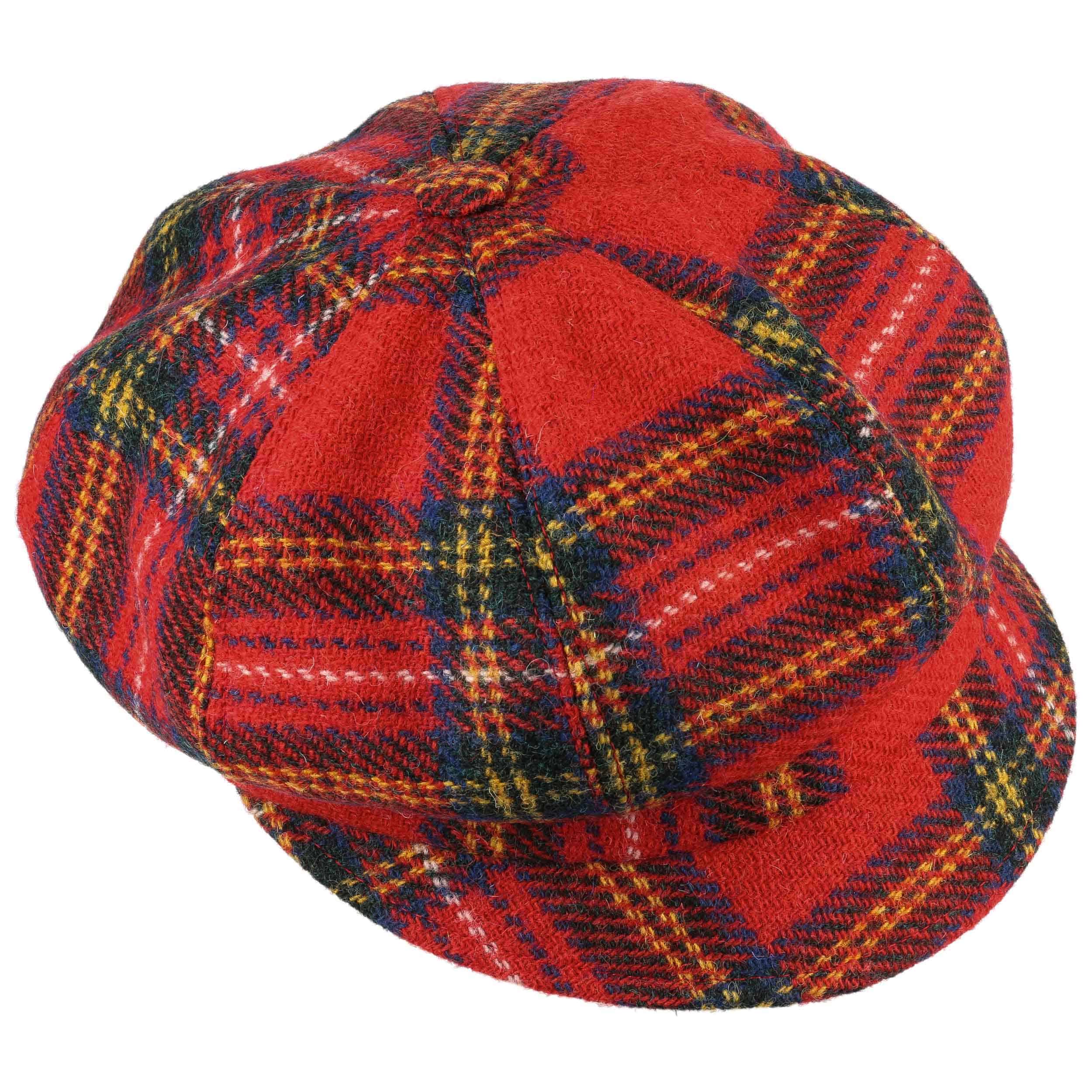 checkered newsboy cap