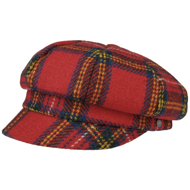 checkered newsboy cap