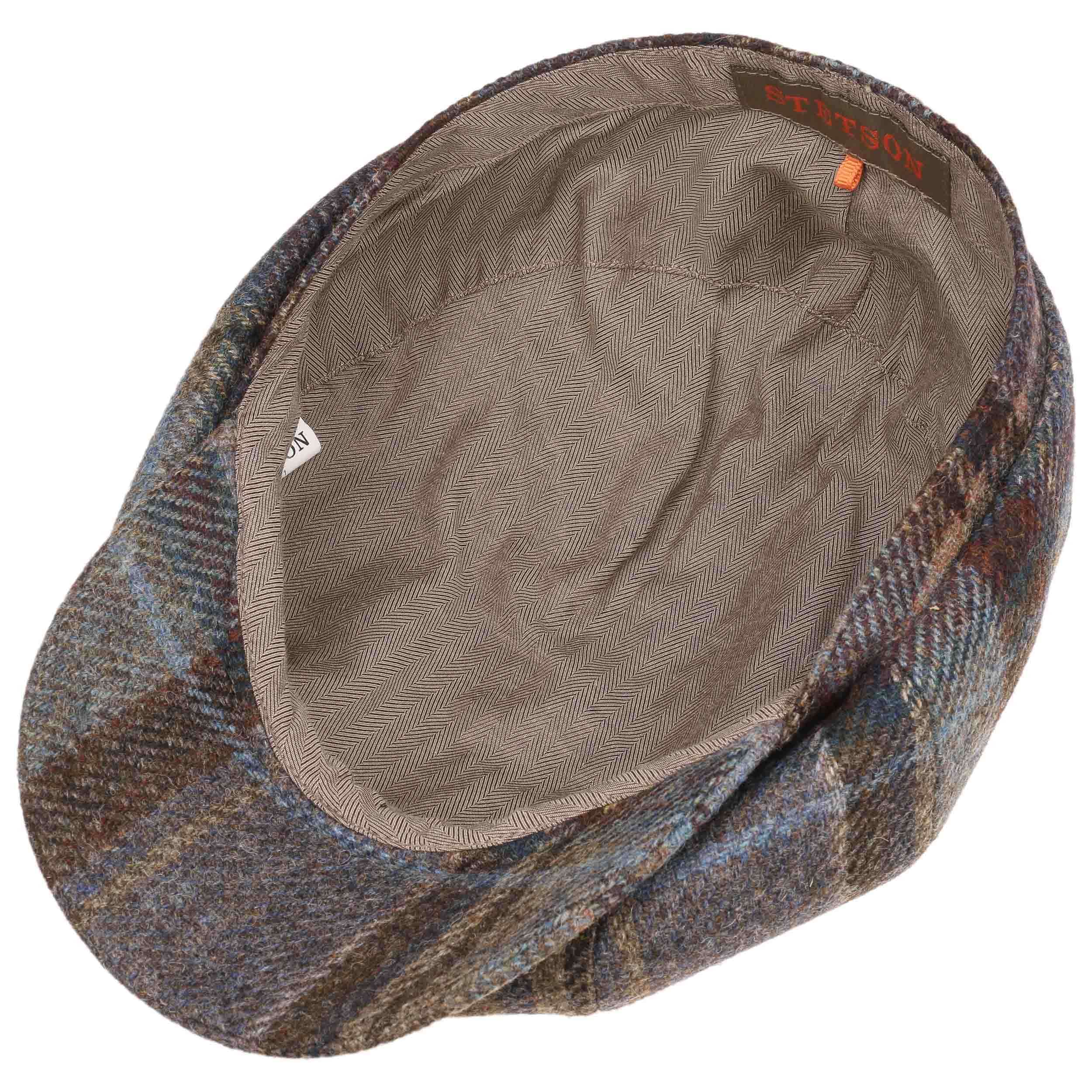 Hatteras Virgin Wool Check Cap by Stetson - £59.00