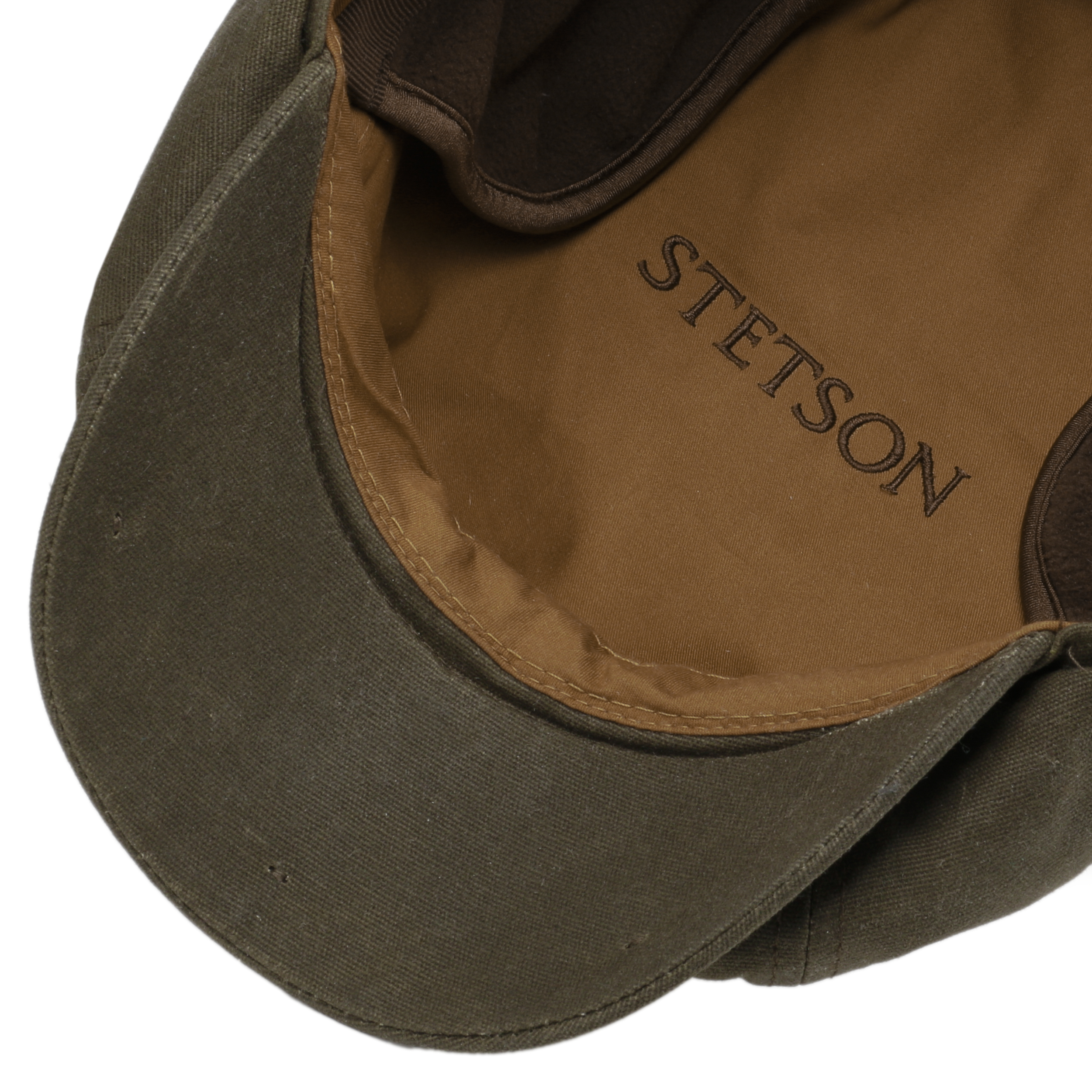 Hatteras Wax Flat Cap with Ear Flaps by Stetson £119.00