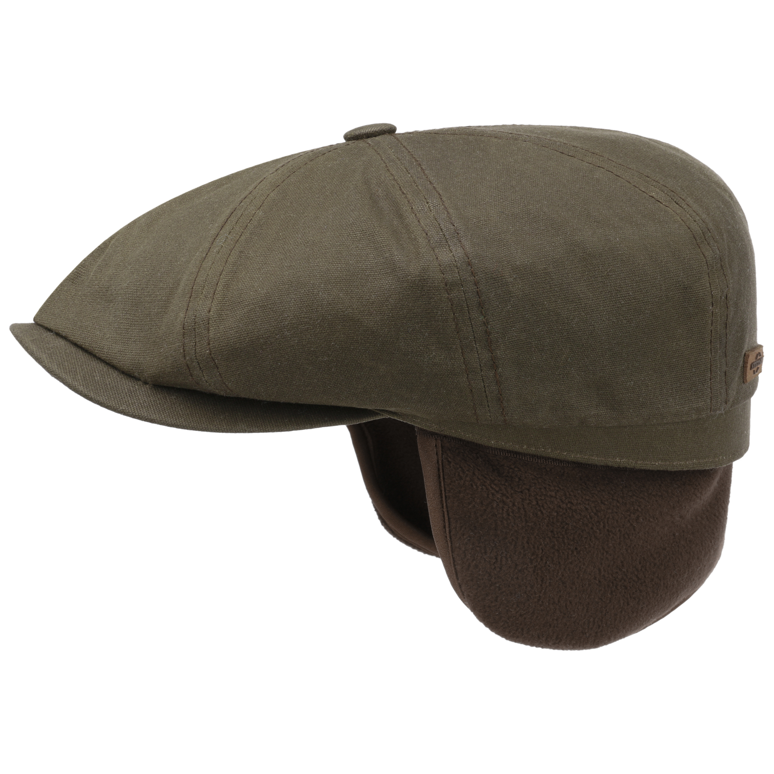 Hatteras Wax Flat Cap with Ear Flaps by Stetson £119.00