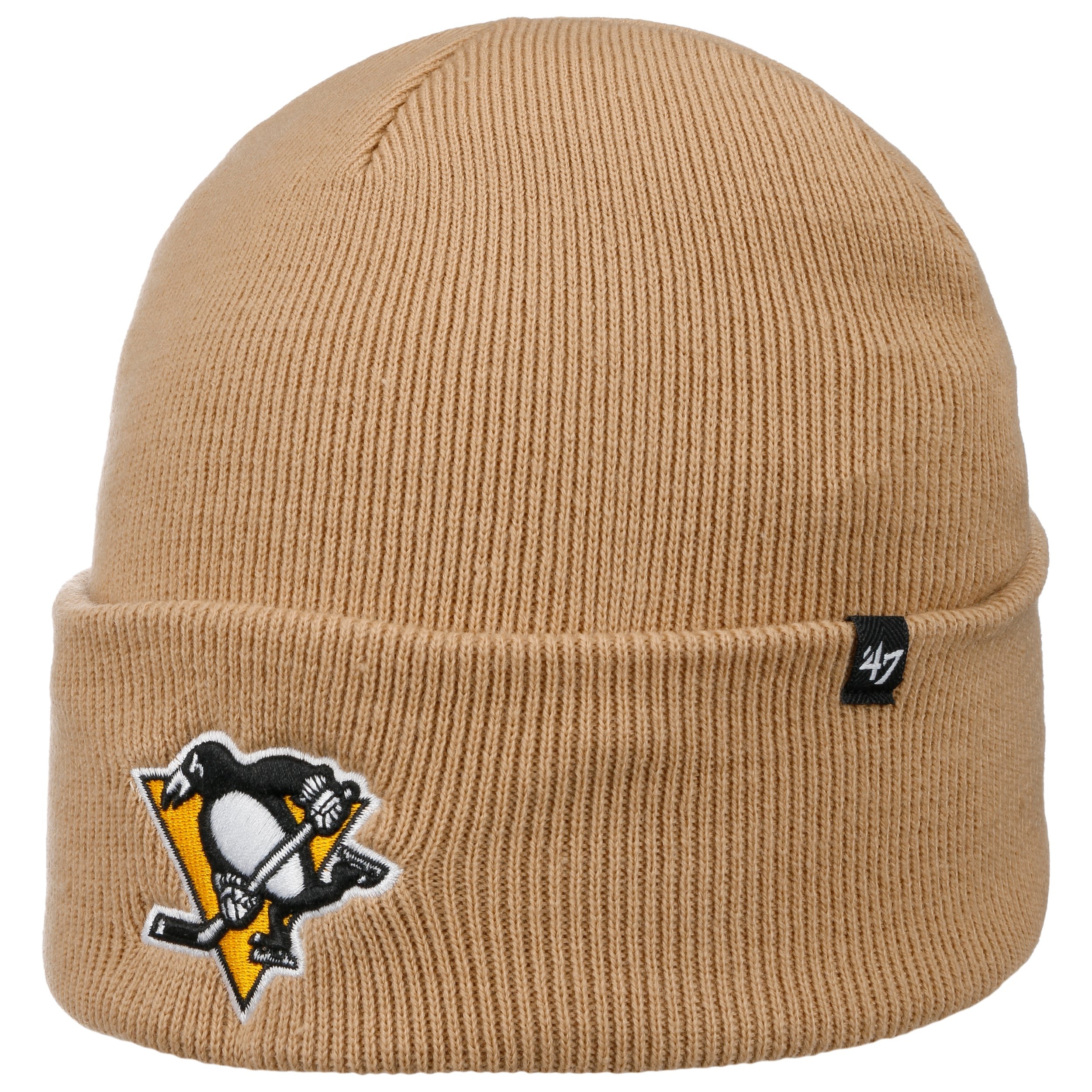 47 Brand Knit Beanie - Haymaker Pittsburgh Penguins Khaki