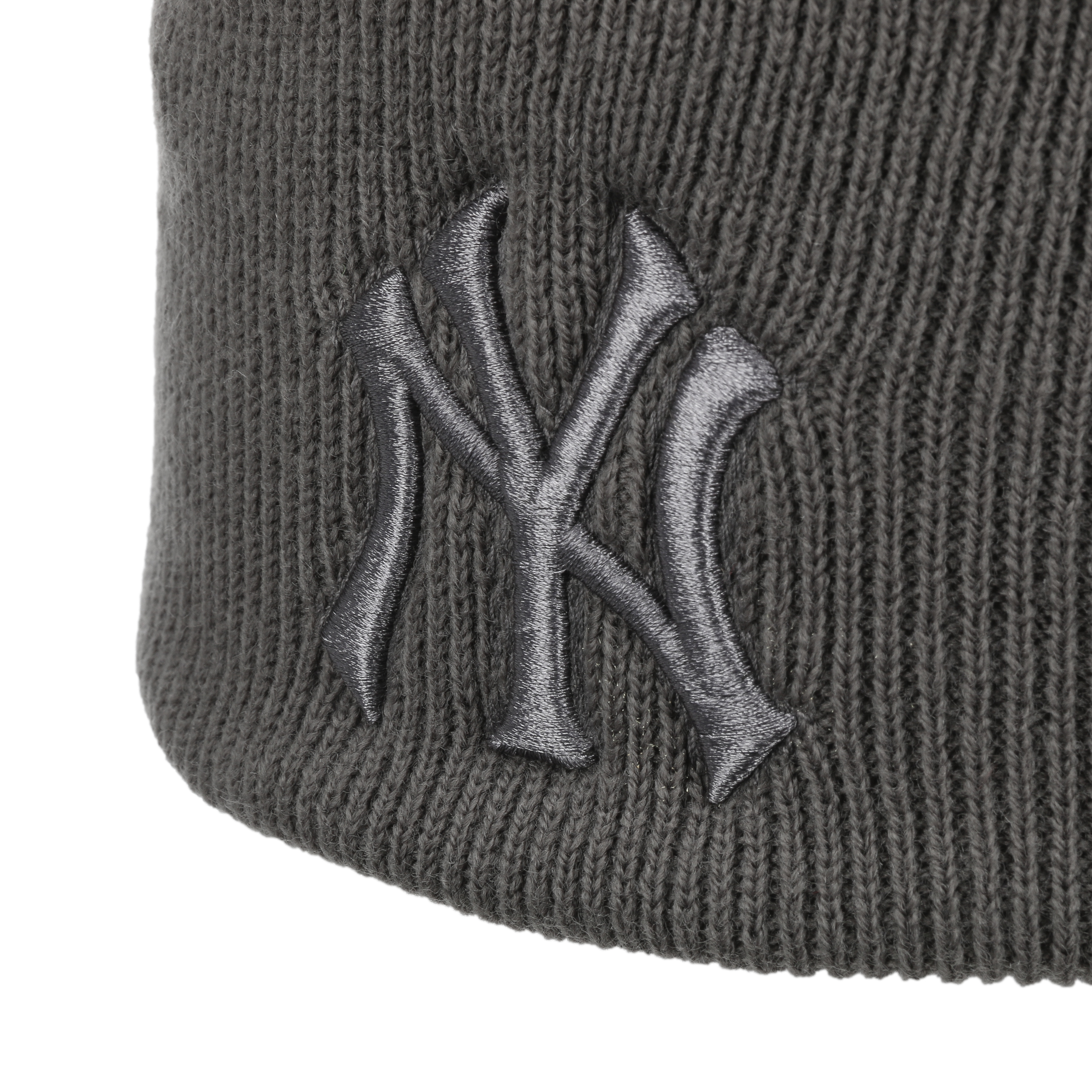 47 Natural New York Yankees Home Patch Cuffed Knit Hat with Pom