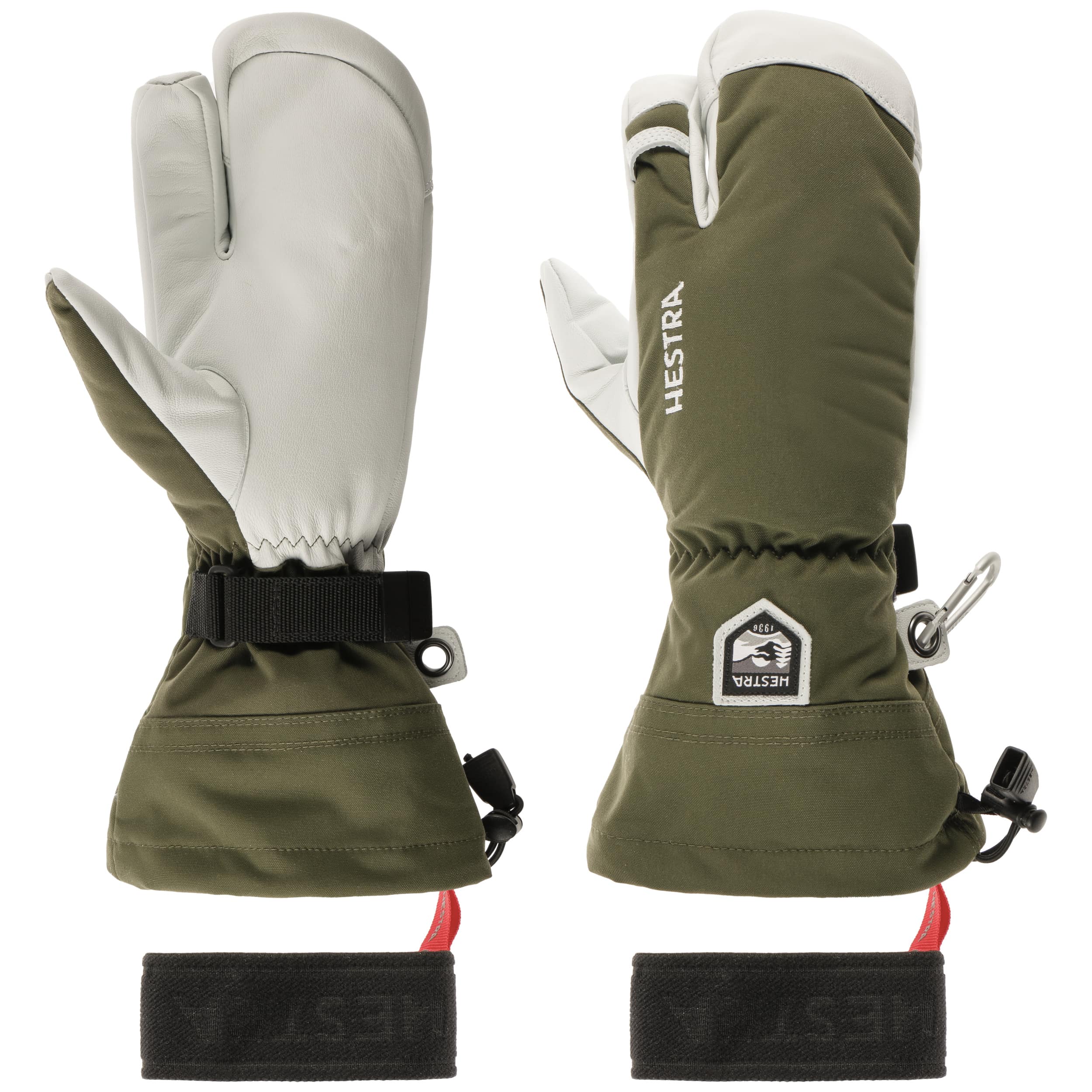 Three finger ski gloves discount