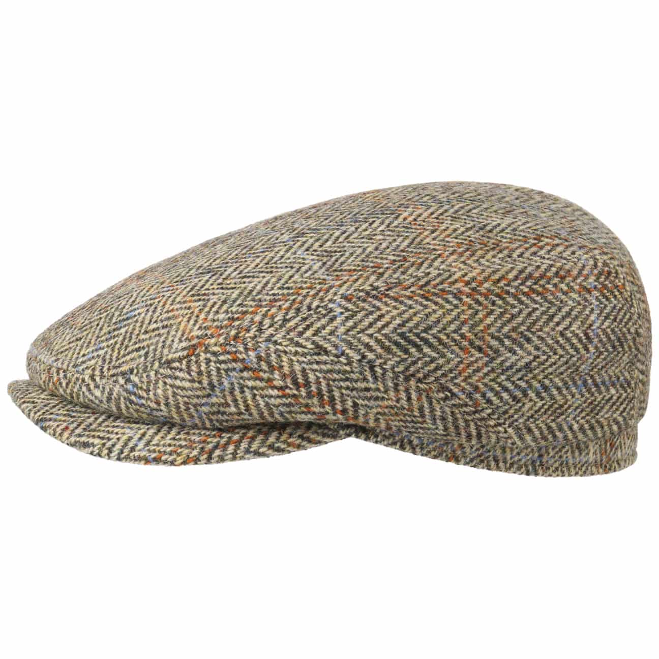Hereford Harris Tweed Flat Cap by Stetson