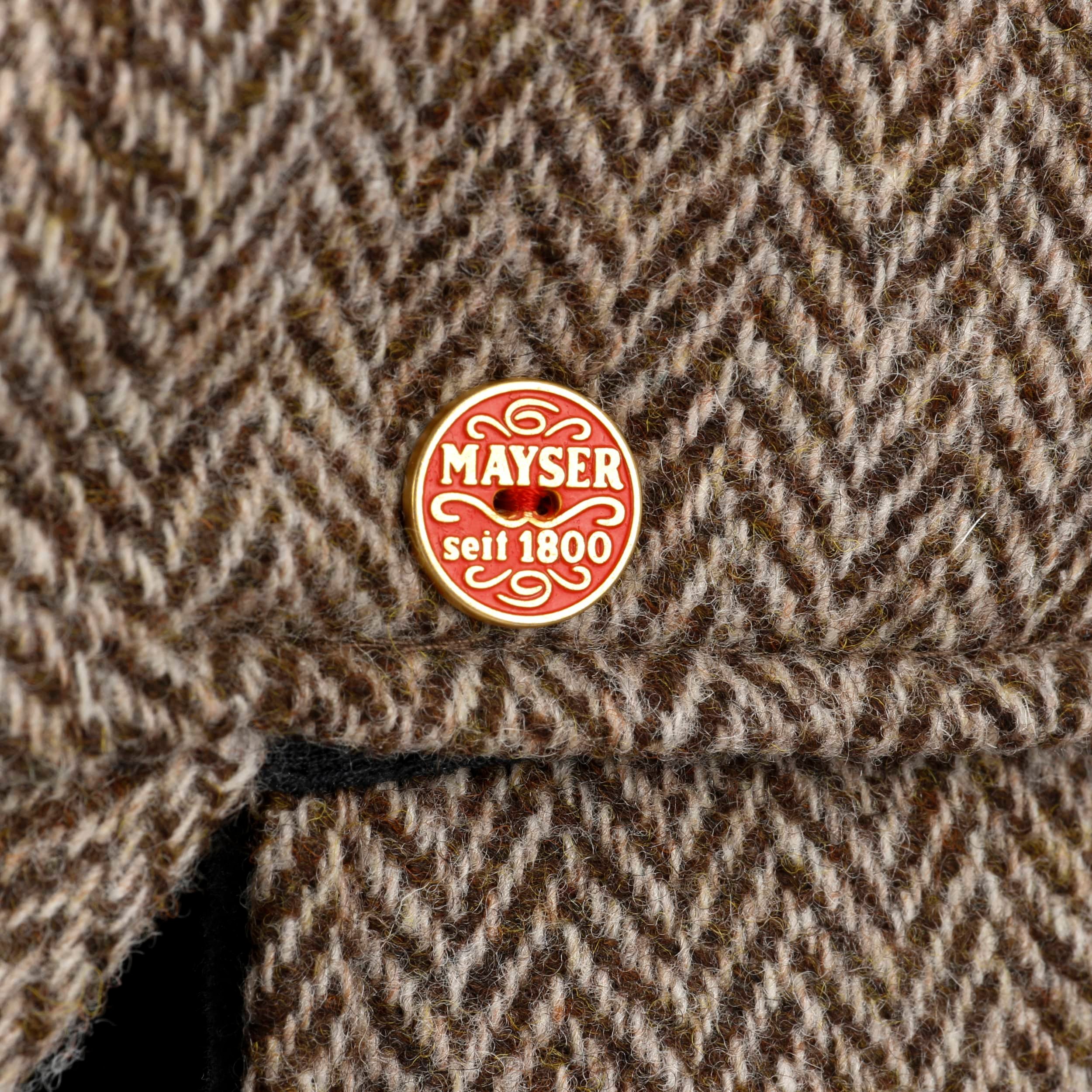 Herringbone Cap Hat in Beige/Brown